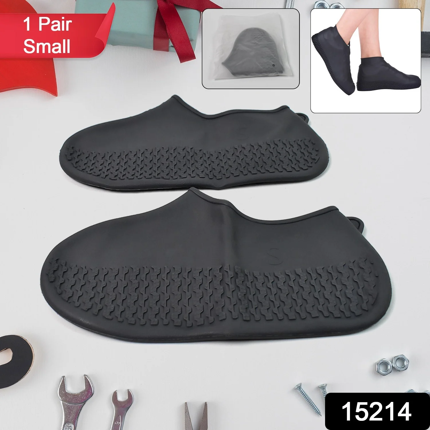 Reusable Waterproof Silicone Shoe Covers (Small)