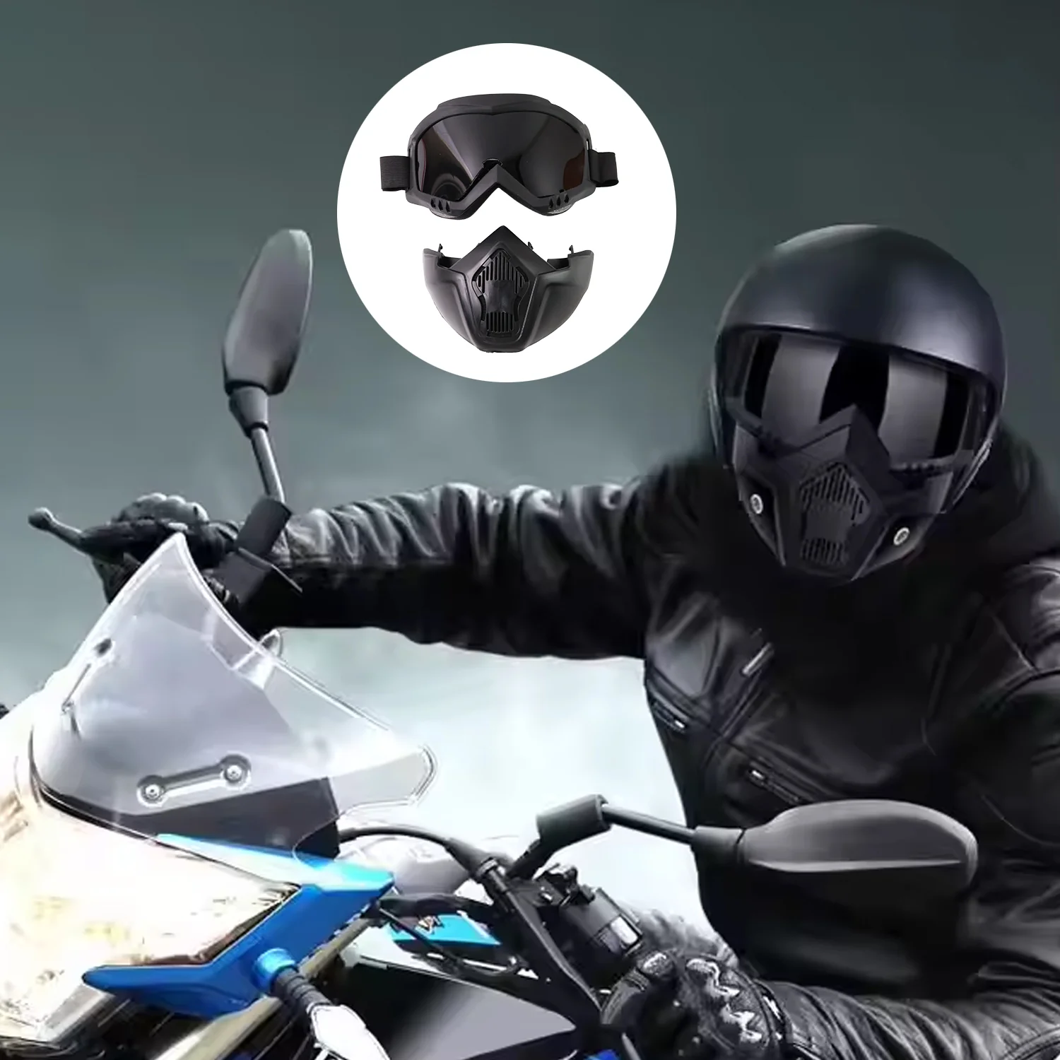 Off - Road Motorcycle Helmet with Mask