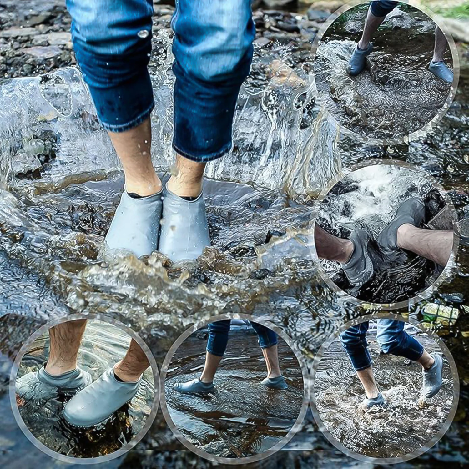 Reusable Waterproof Silicone Shoe Covers (Small)