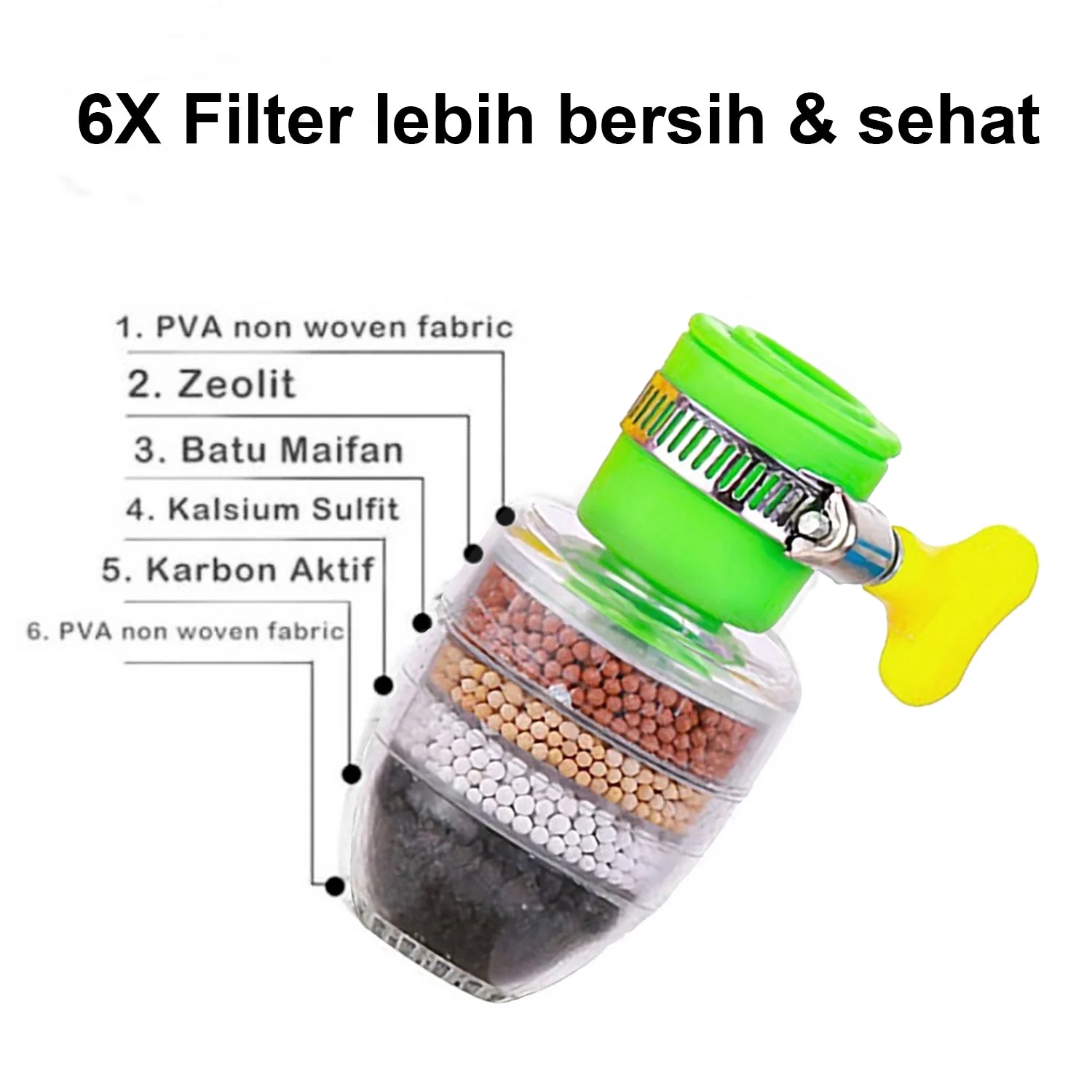 6-Layer Faucet Water Filter