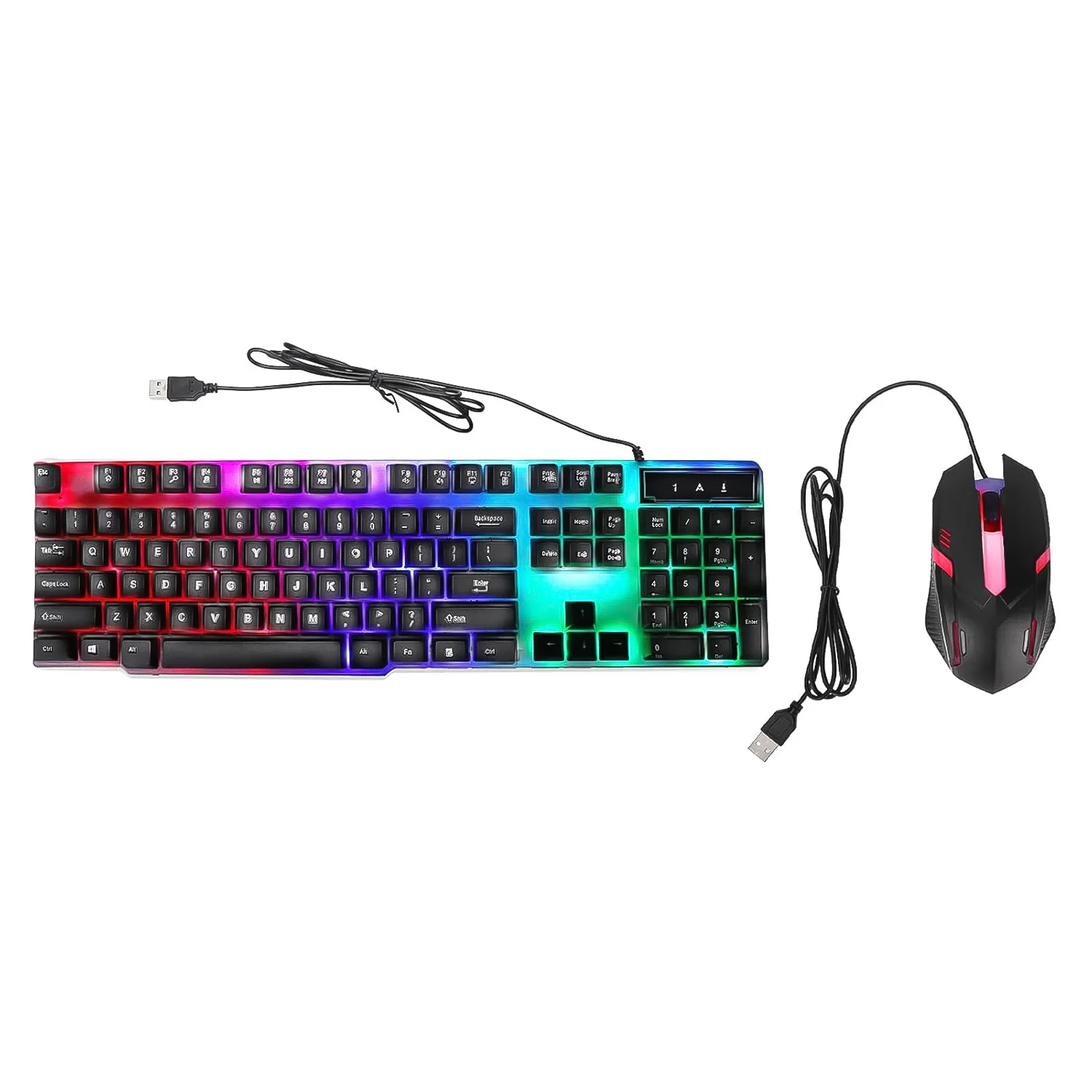 (Set of 2) Gaming Computer Keyboard and mouse set.