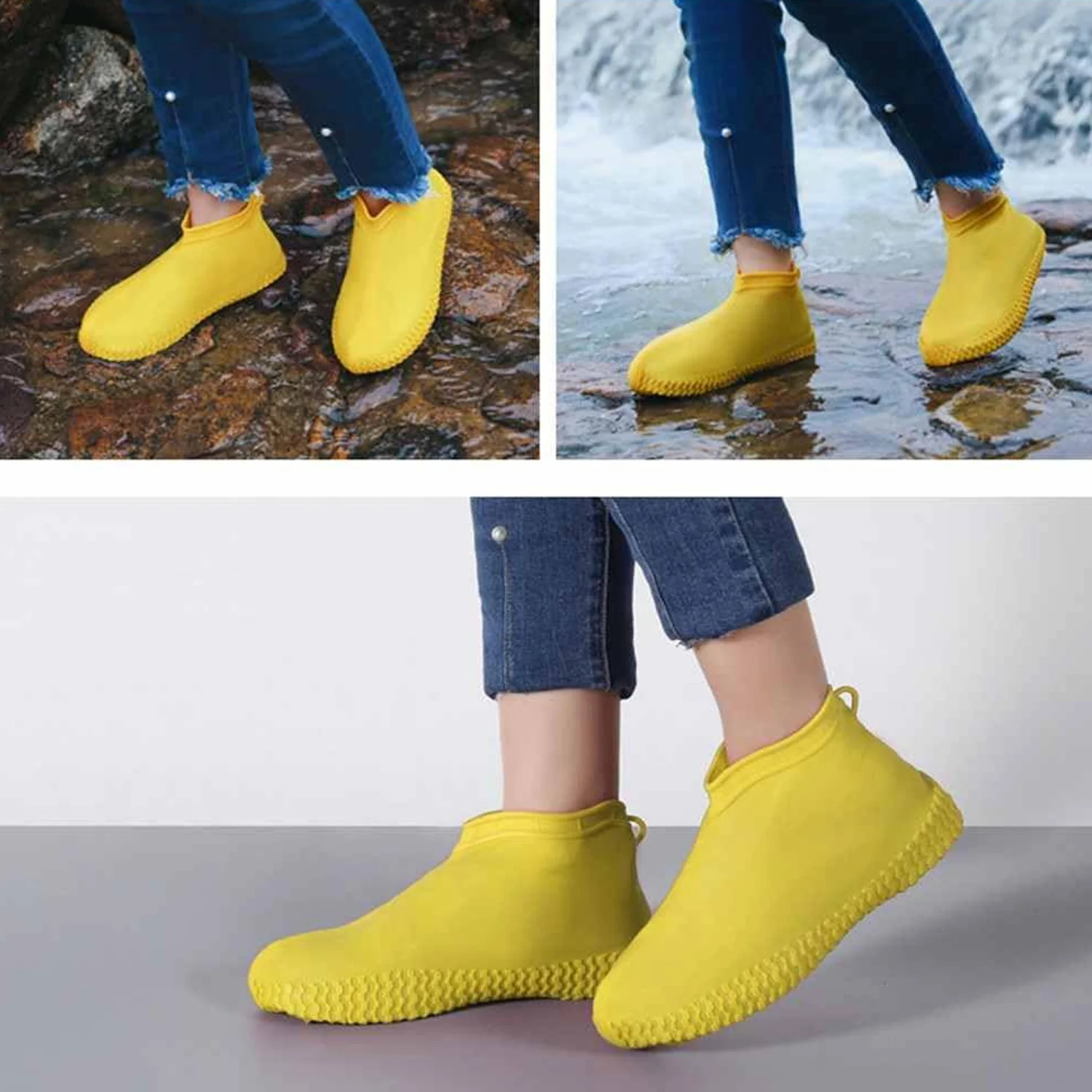 Yellow Silicone Shoe Covers (XL)