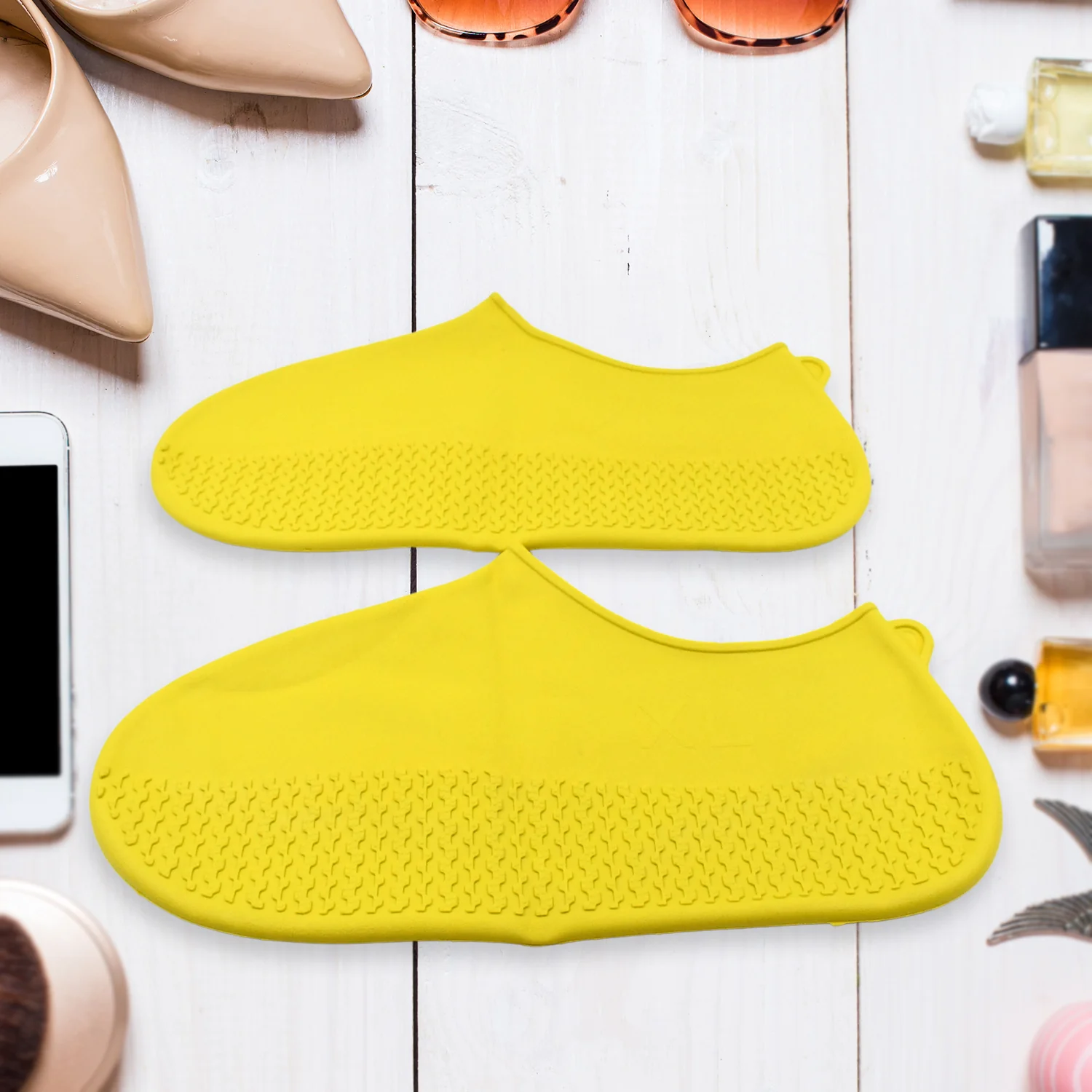 Yellow Silicone Shoe Covers (XL)