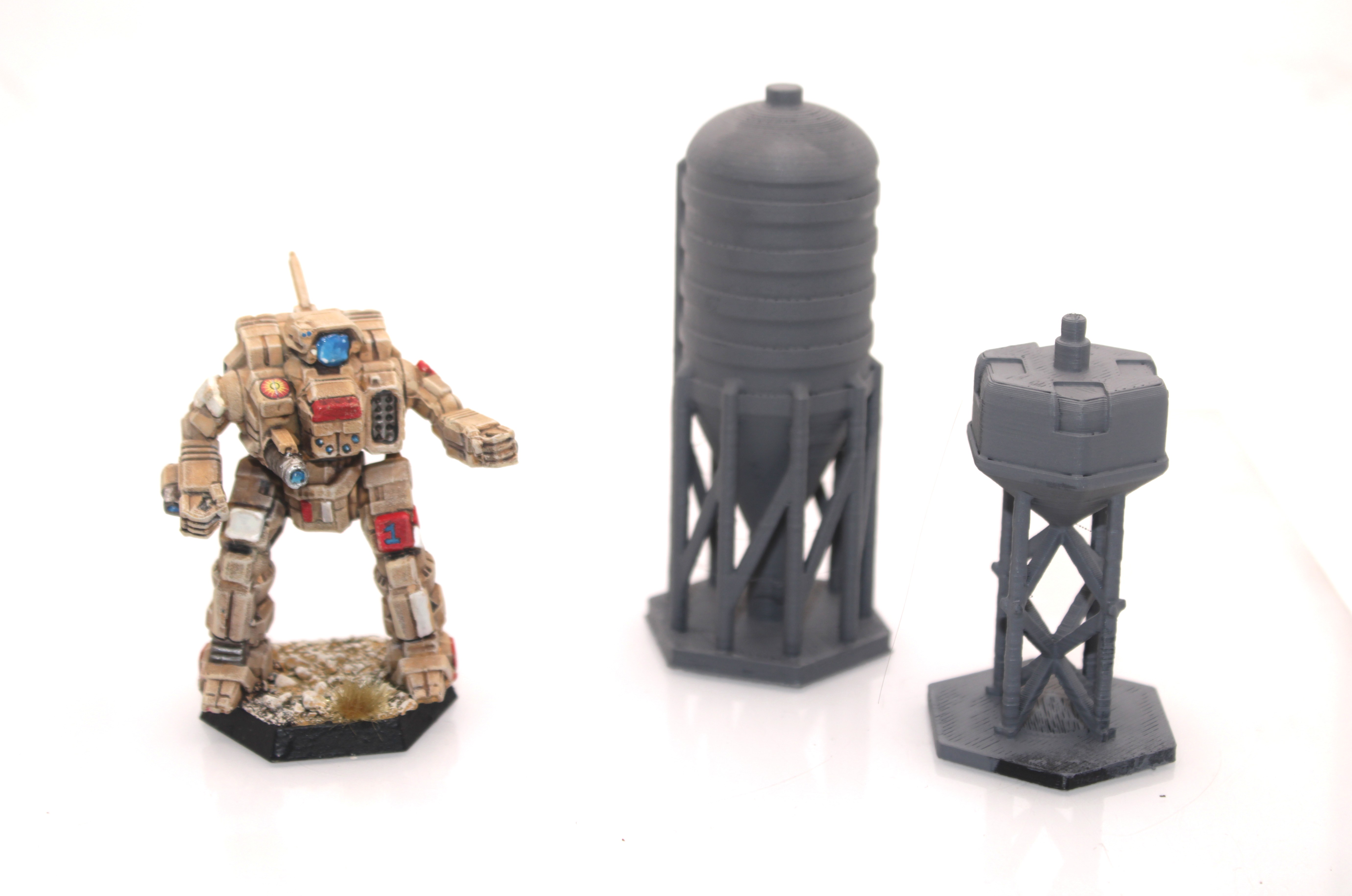 Battletech Water Silos x2