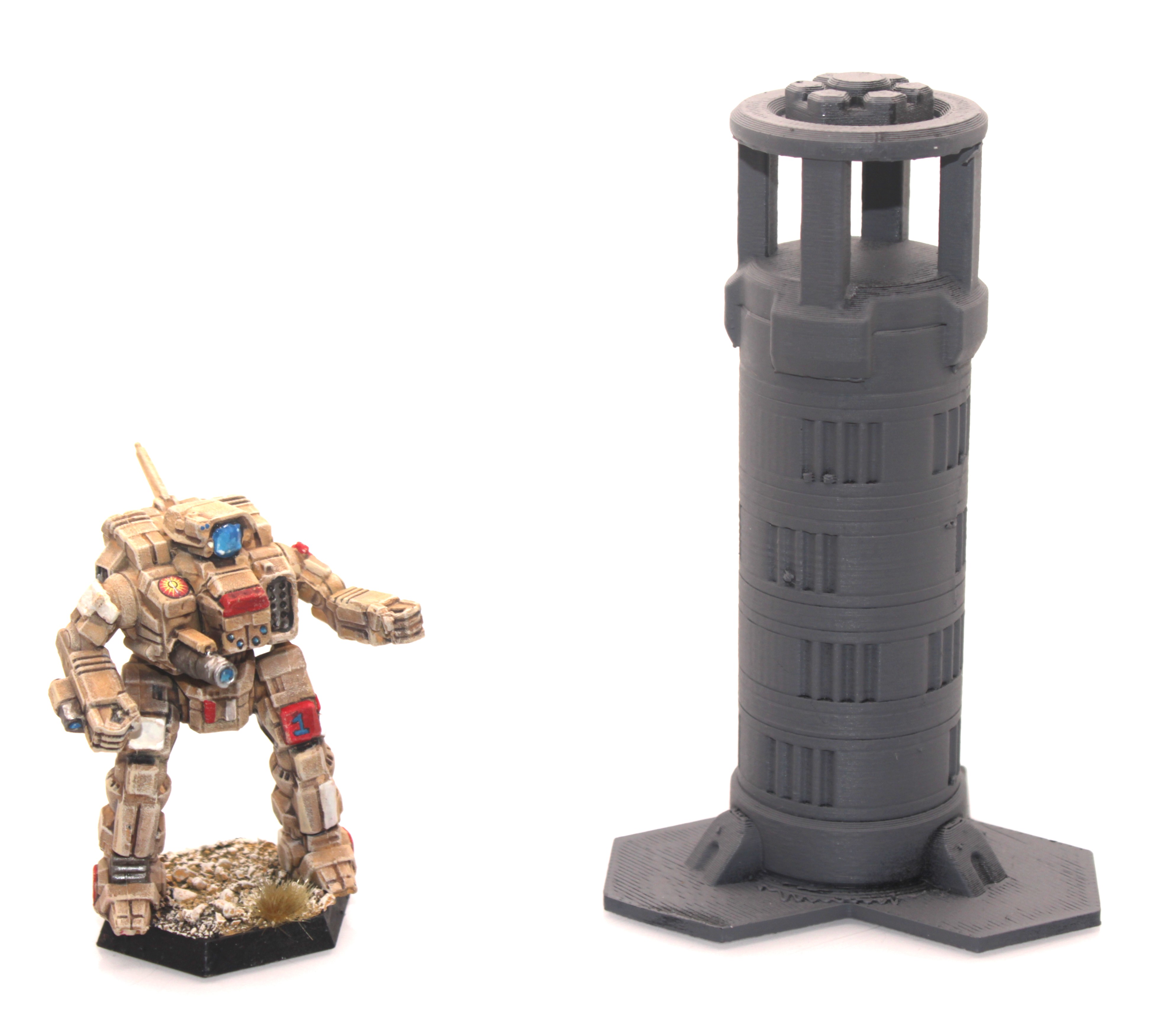 BattleTech Hexed Observation Tower Building