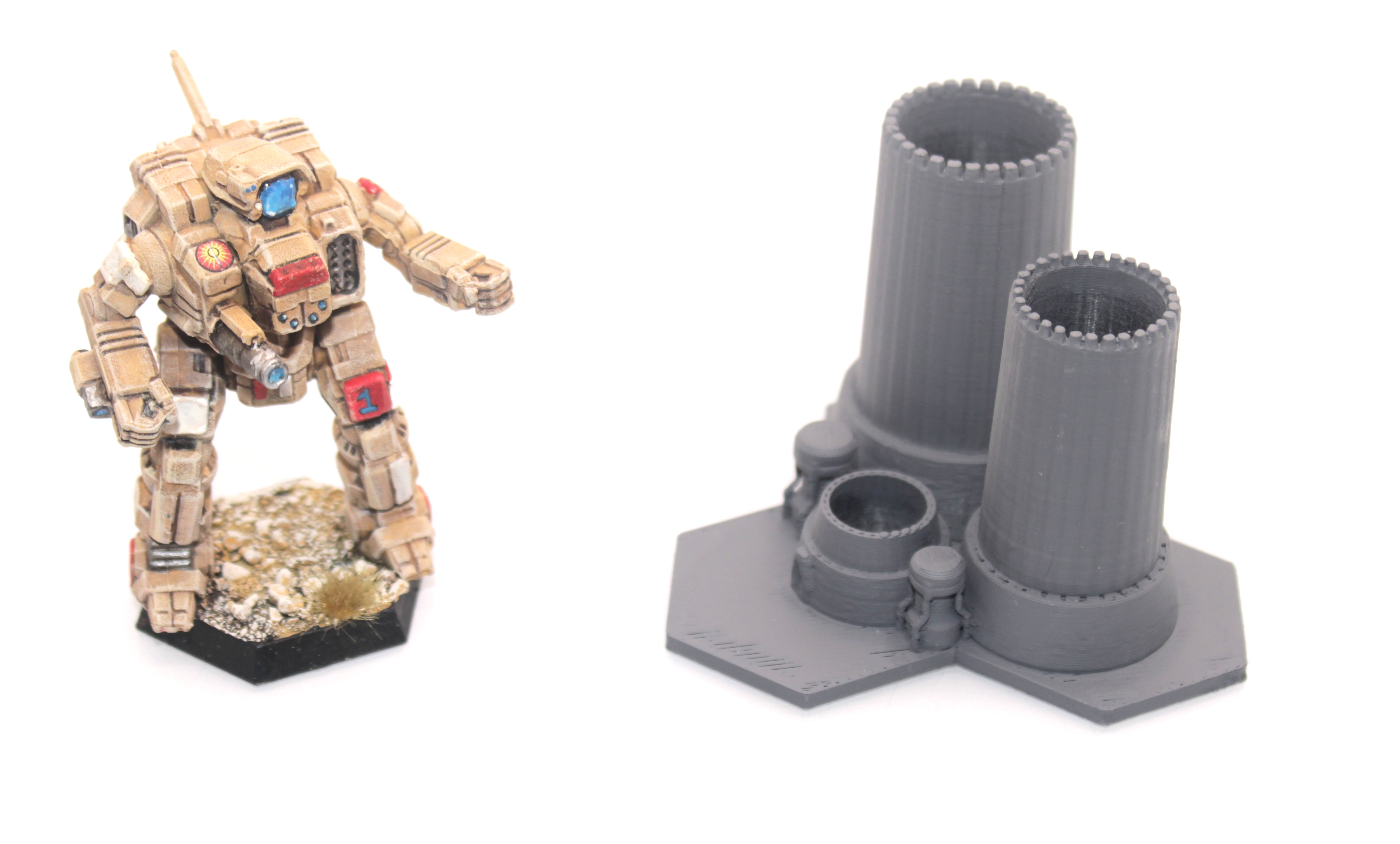 BattleTech Hexed Nuclear Power Plant Building