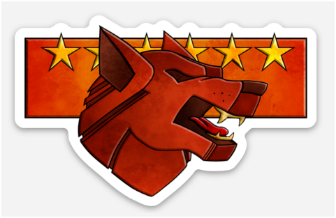 Clan Wolf Vinyl 3" x 1.9" Sticker