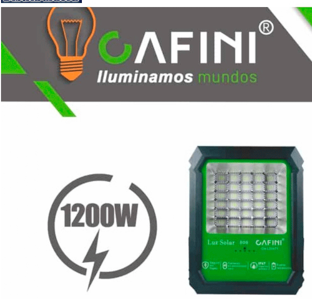 Proyector Solar LED Cafini 1200W Profesional