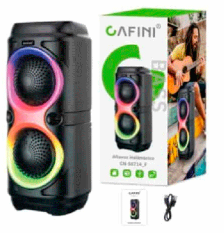 Torre de Sonido Portátil con Doble Altavoz