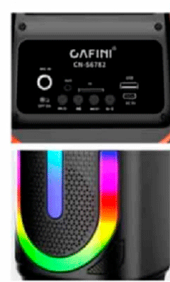 Torre de Sonido Portátil con Anillo de Luz LED