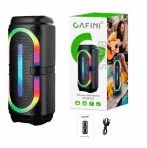 Torre de Sonido Portátil con Anillo de Luz LED