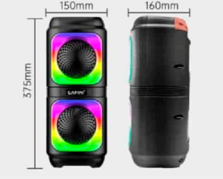 Torre de Sonido Portátil de Doble Altavoz