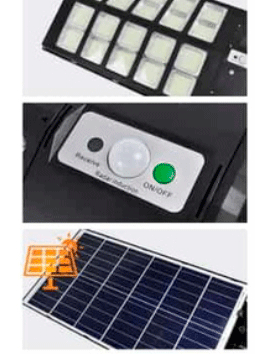 Reflector Solar LED Suburbano Cafini 1000W – 800 SMD con Sensor de Movimiento