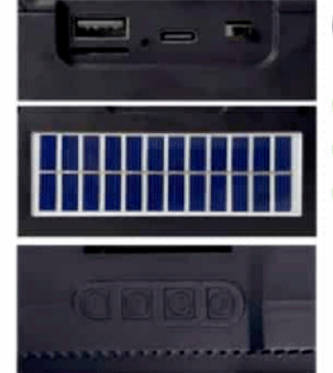 Parlante Solar 3-en-1: Audio, Power Bank y Soporte