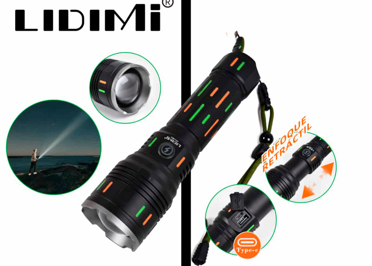 Linterna Lidimi LD-L452A (Máxima Intensidad 50W)