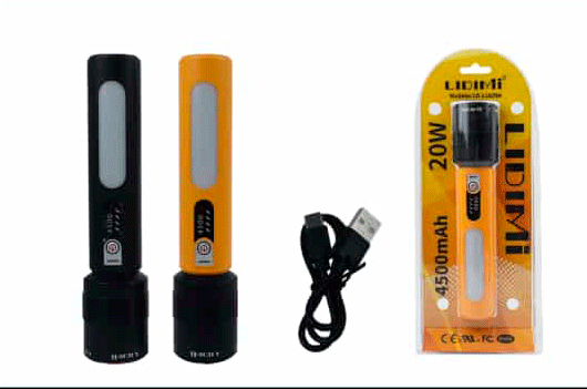Linterna Lidimi LD-L1629A (Láser Blanco + COB Lateral)