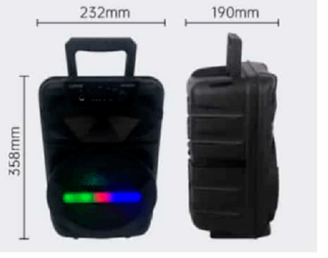 Parlante Portátil de 8 Pulgadas "Heavy Duty"