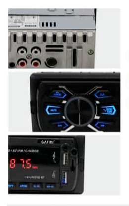 stéreo para Auto con Iluminación RGB y Doble USB
