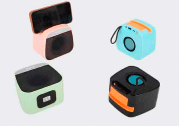 Parlante Bluetooth Portátil con Soporte para Celular 