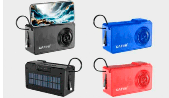 Parlante Solar 3-en-1: Audio, Power Bank y Soporte