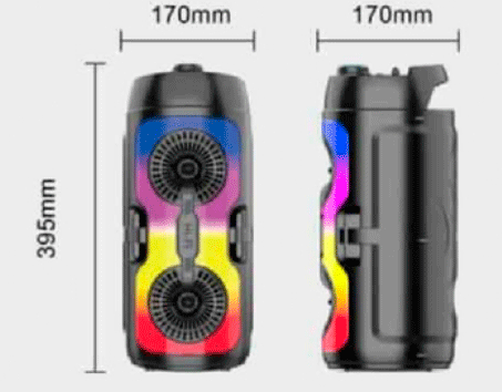 Torre de Sonido Portátil con Micrófono Incluido