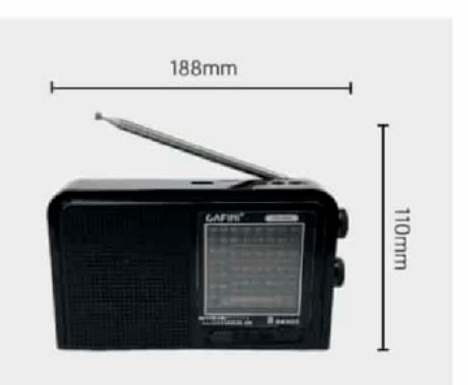 Radio Retro Solar Cafini CN-R26