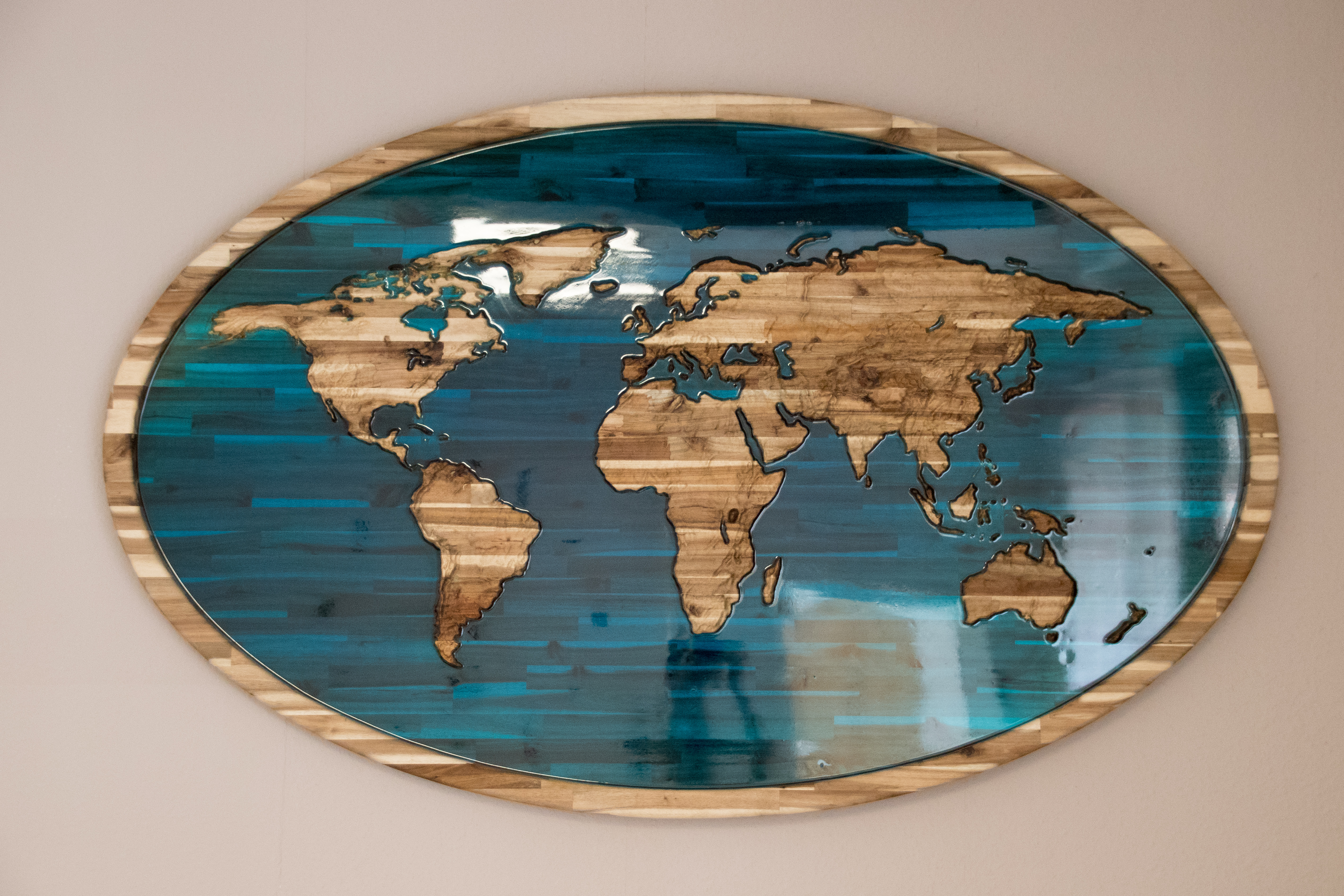 Weltkarte "blue earth"