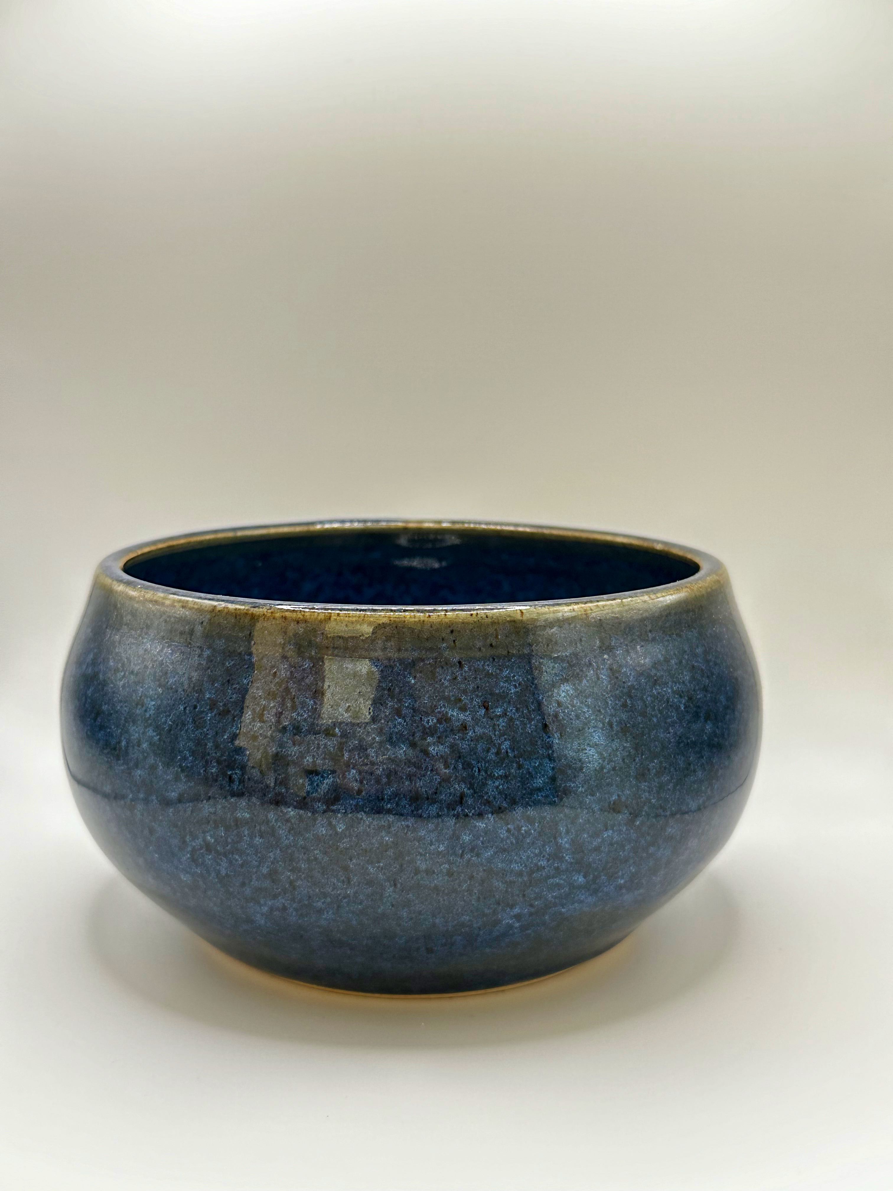 Stoneware Bowl - Glossy Blue