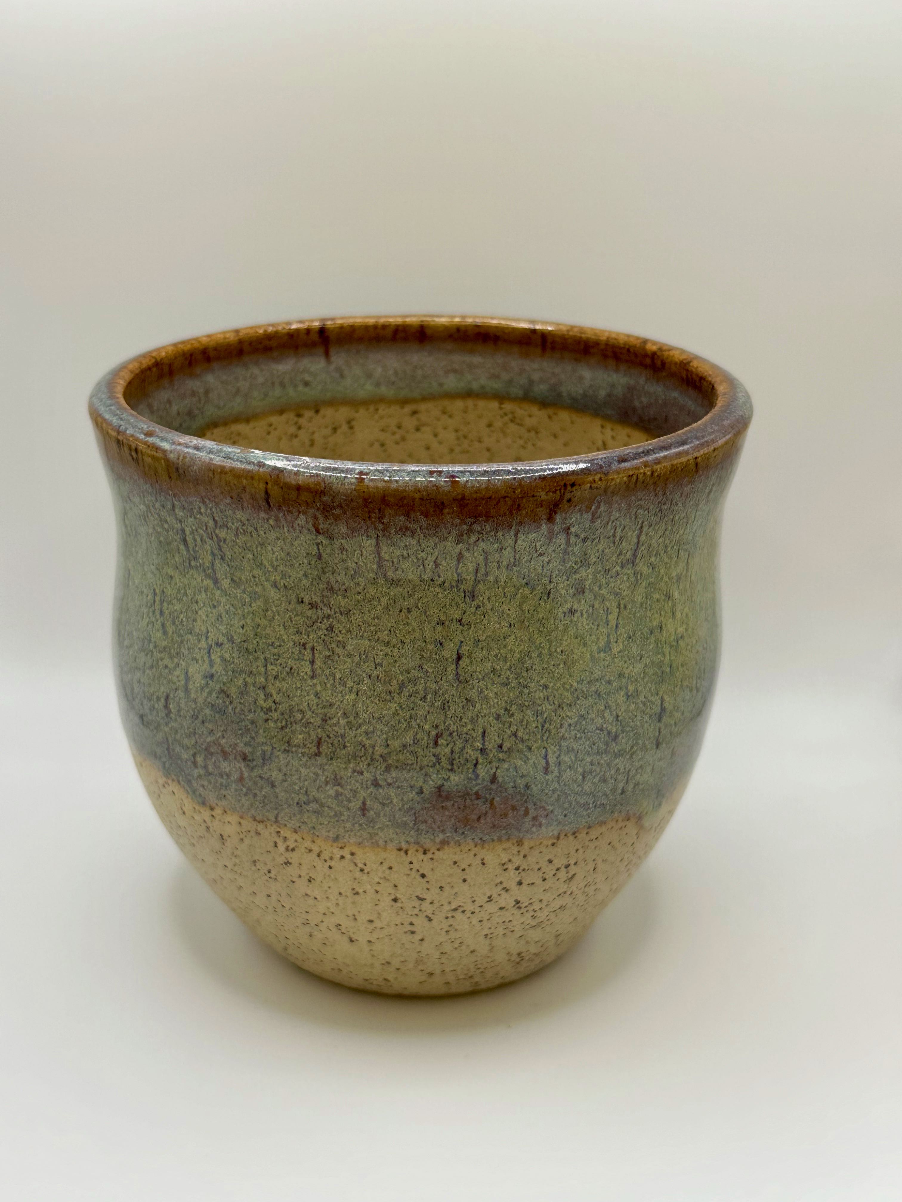 Speckled Stoneware Planter Two-Tone
