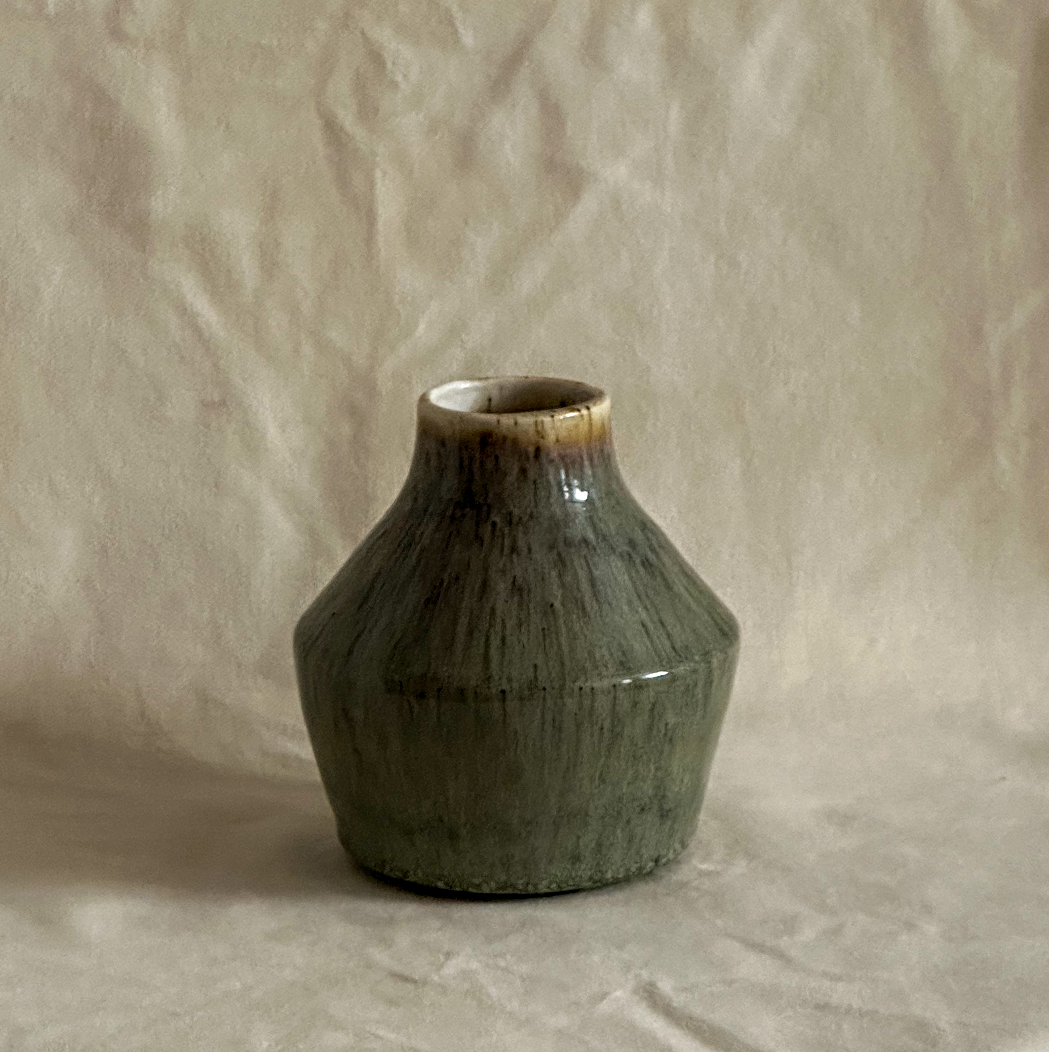 Stoneware Vase in Green