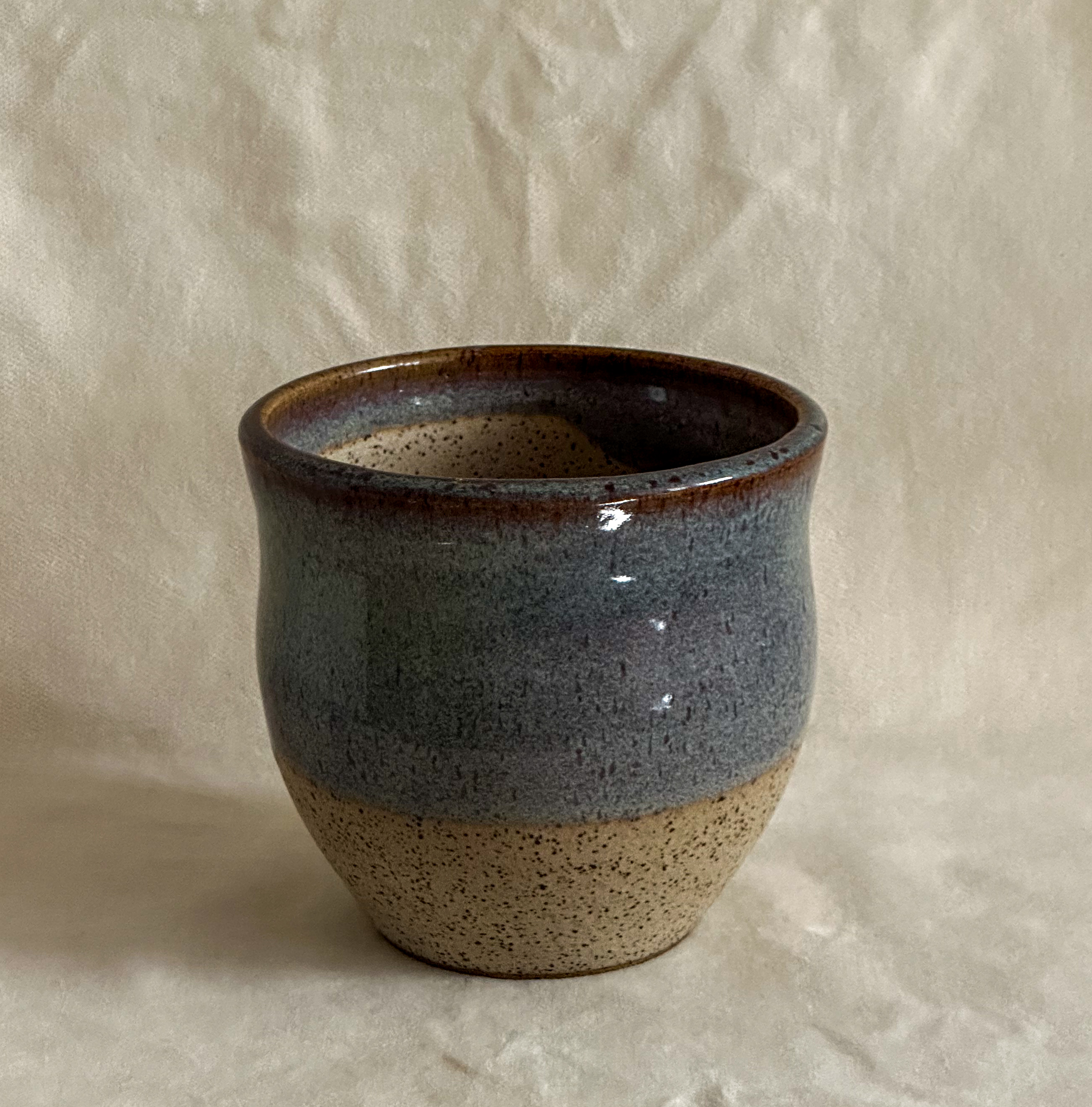 Speckled Stoneware Planter Two-Tone