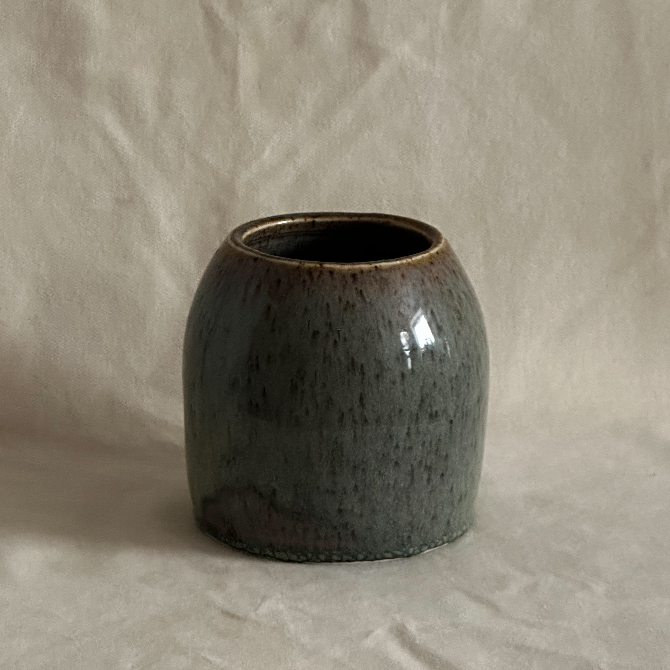 Stoneware Vase in Green