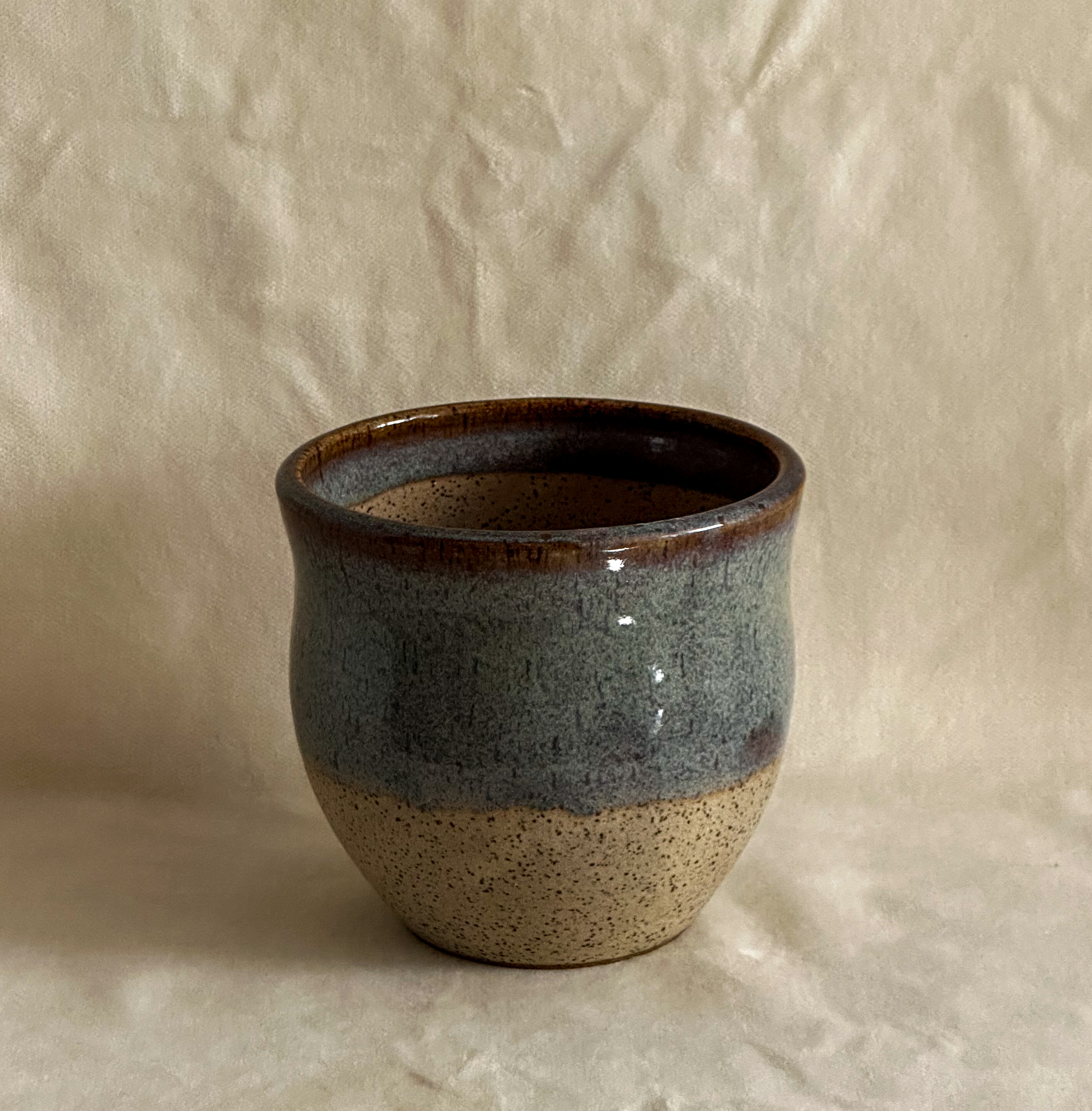 Speckled Stoneware Planter Two-Tone