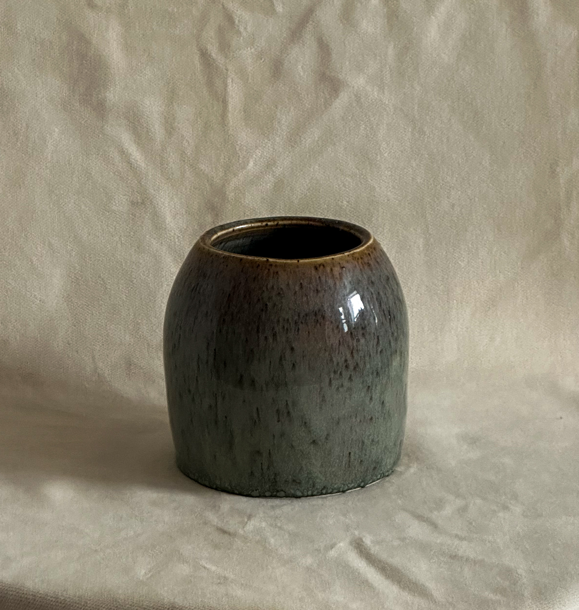 Stoneware Vase in Green