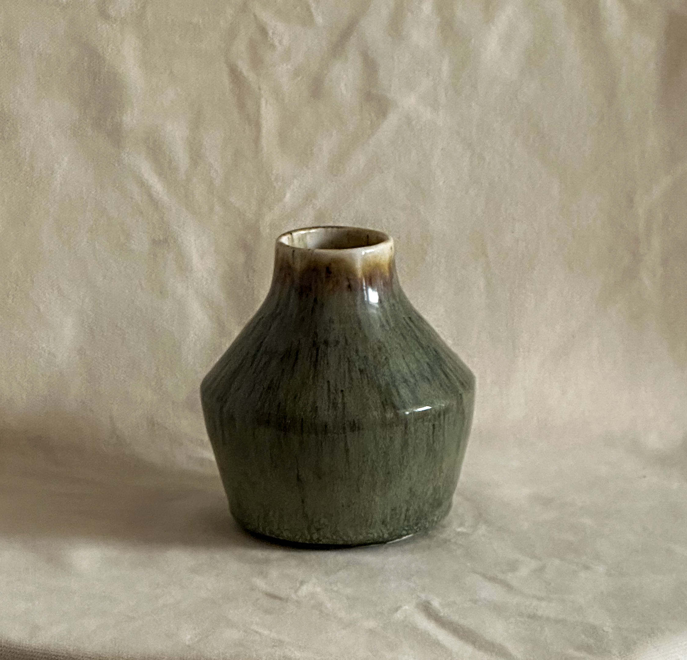 Stoneware Vase in Green