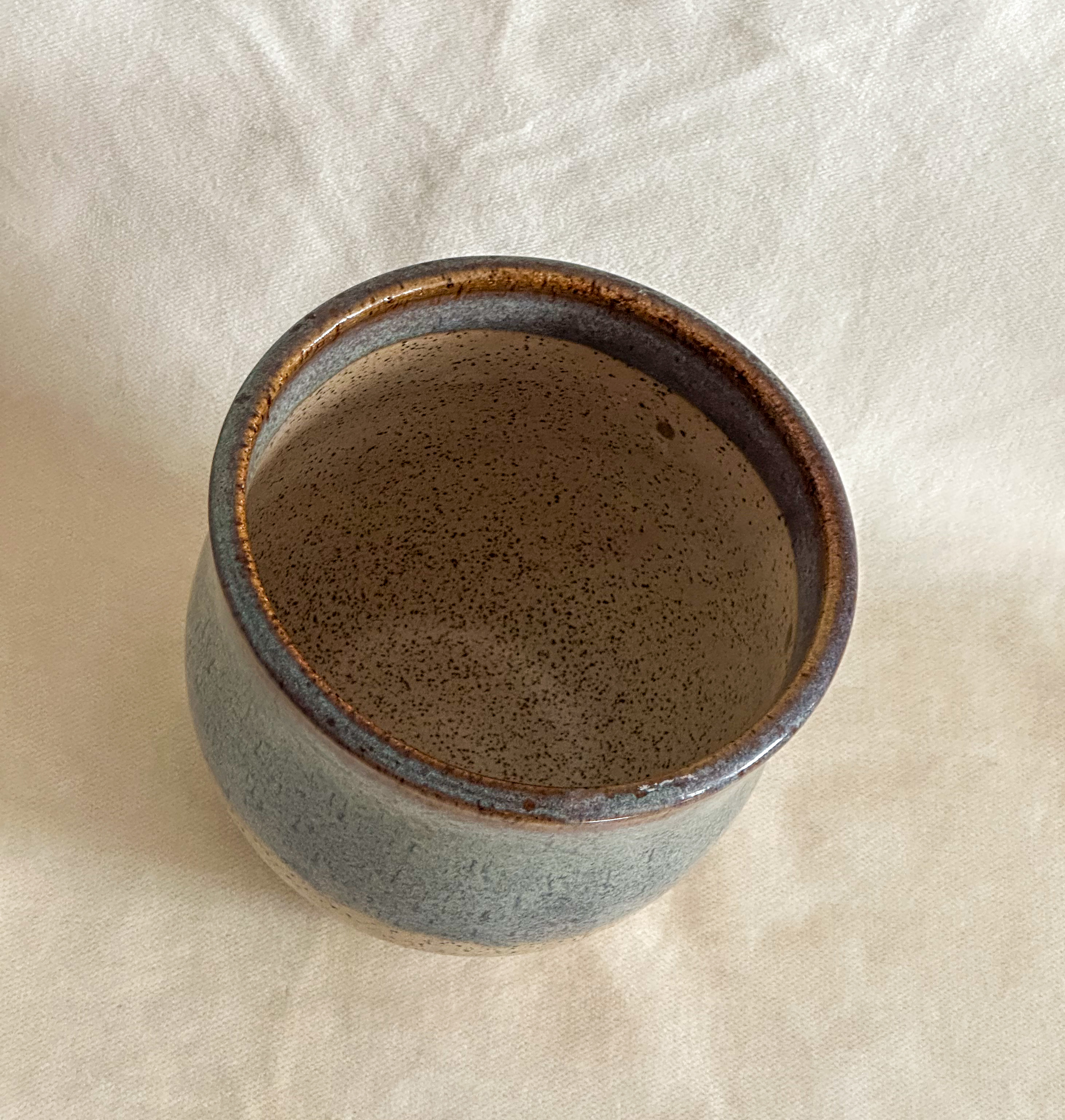Speckled Stoneware Planter Two-Tone