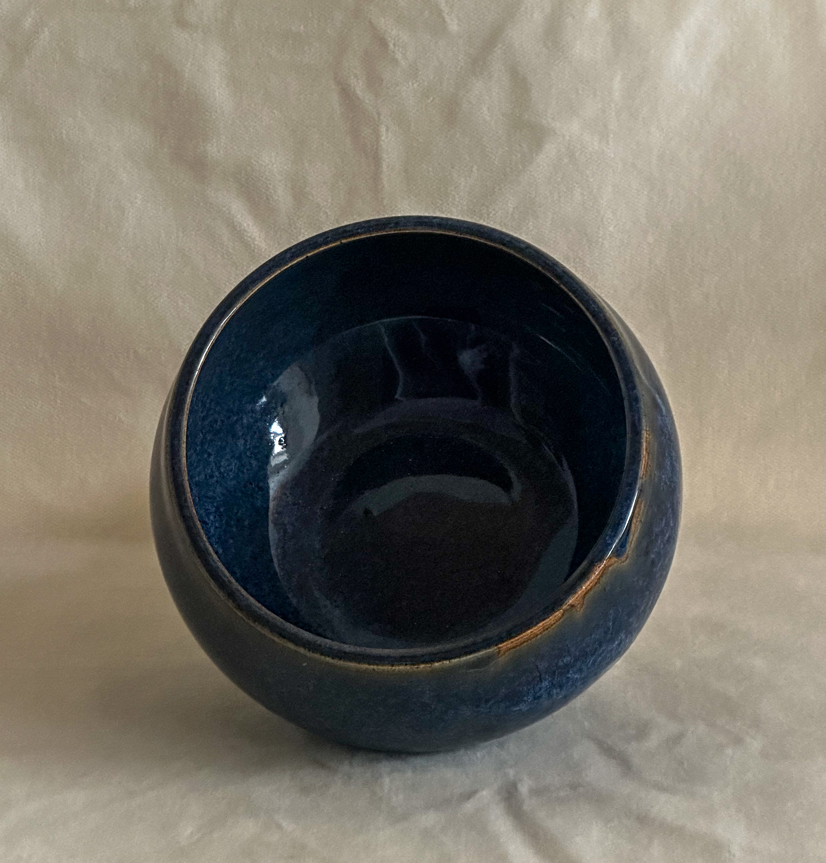 Stoneware Bowl - Glossy Blue