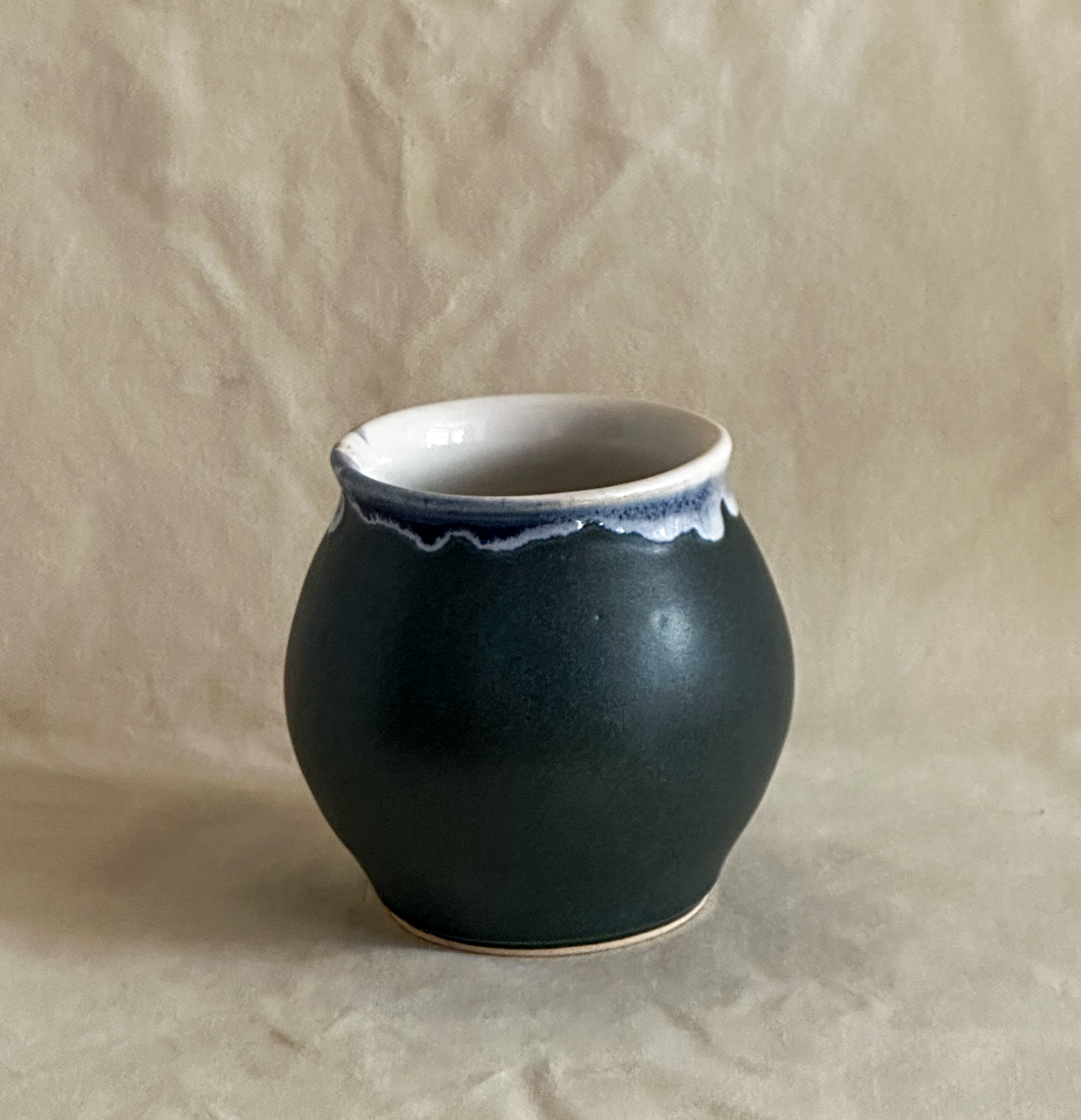 Small vase in matte green