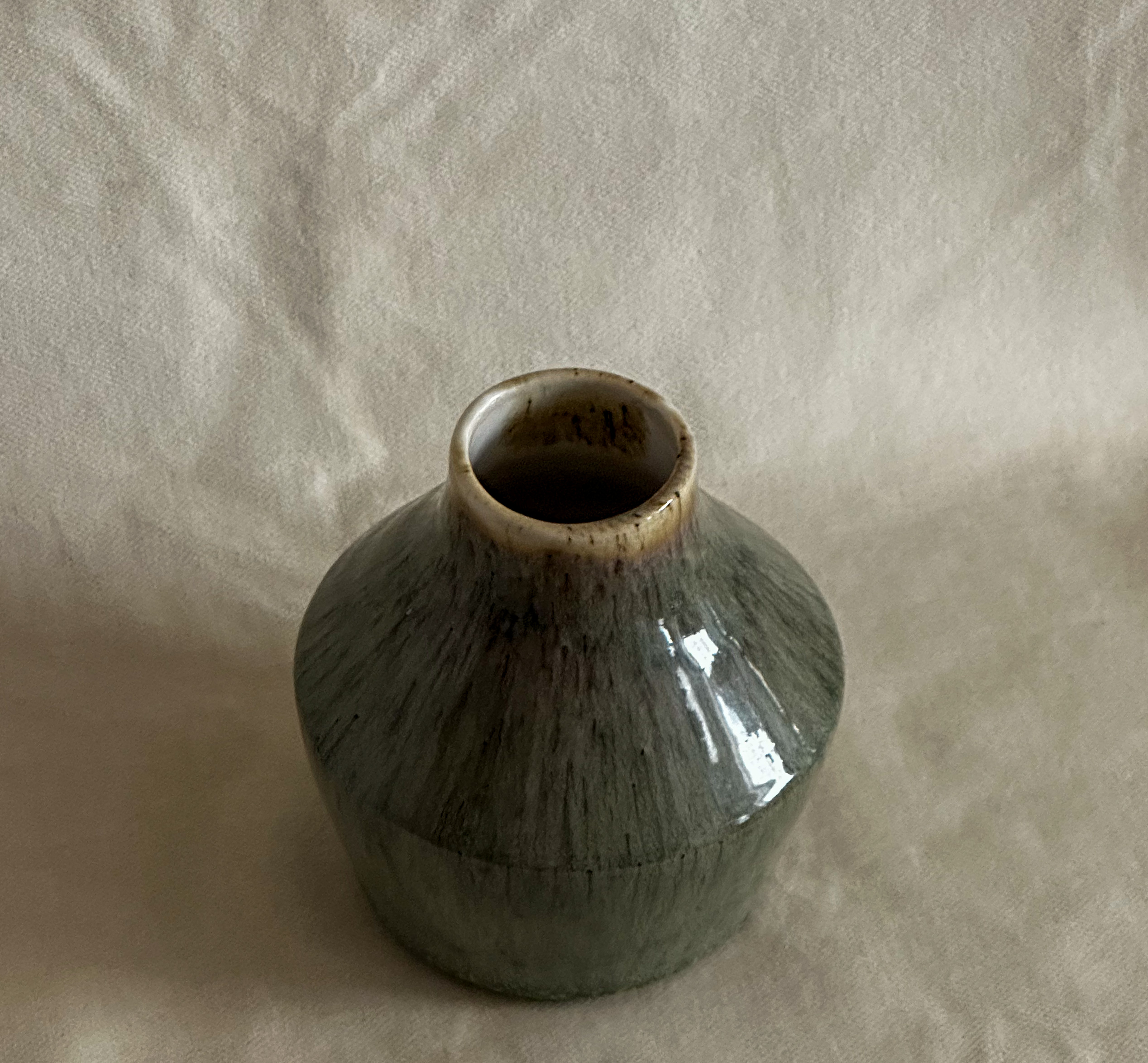 Stoneware Vase in Green