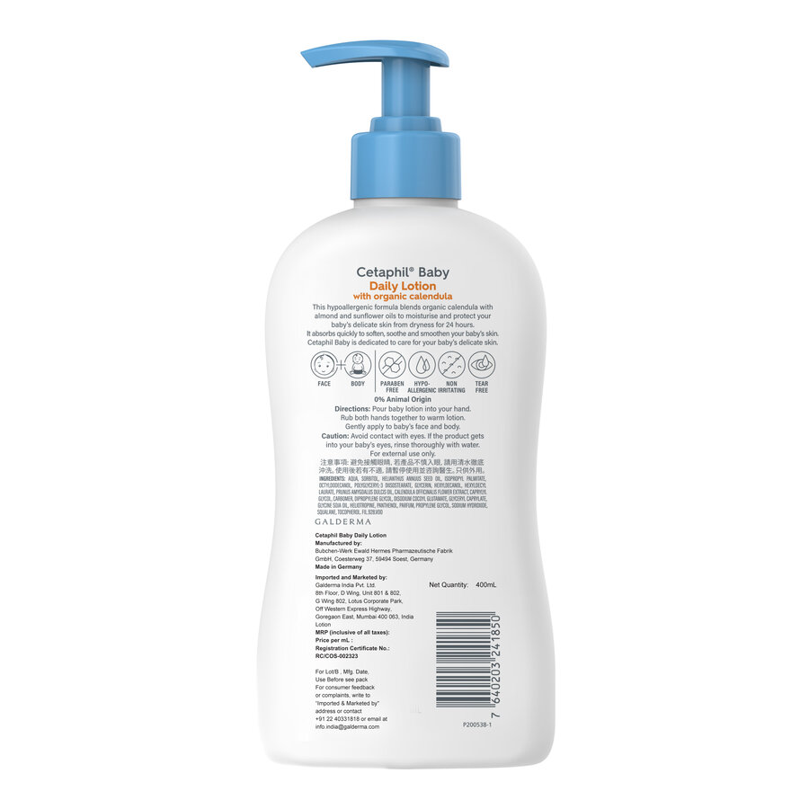 Cetaphil Baby Daily Lotion with Organic Calendula 400ml