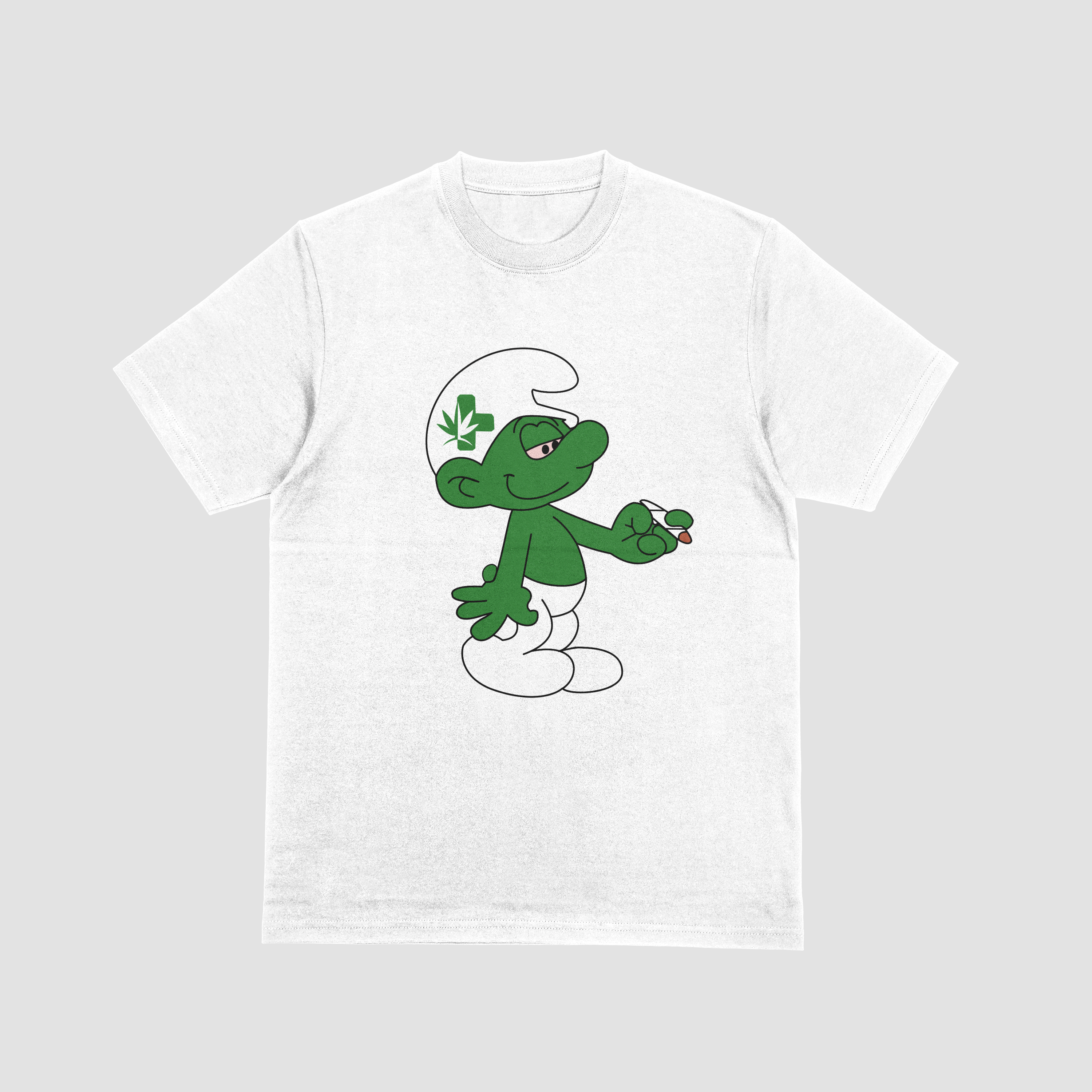 Green Smurf Graphic T-Shirt