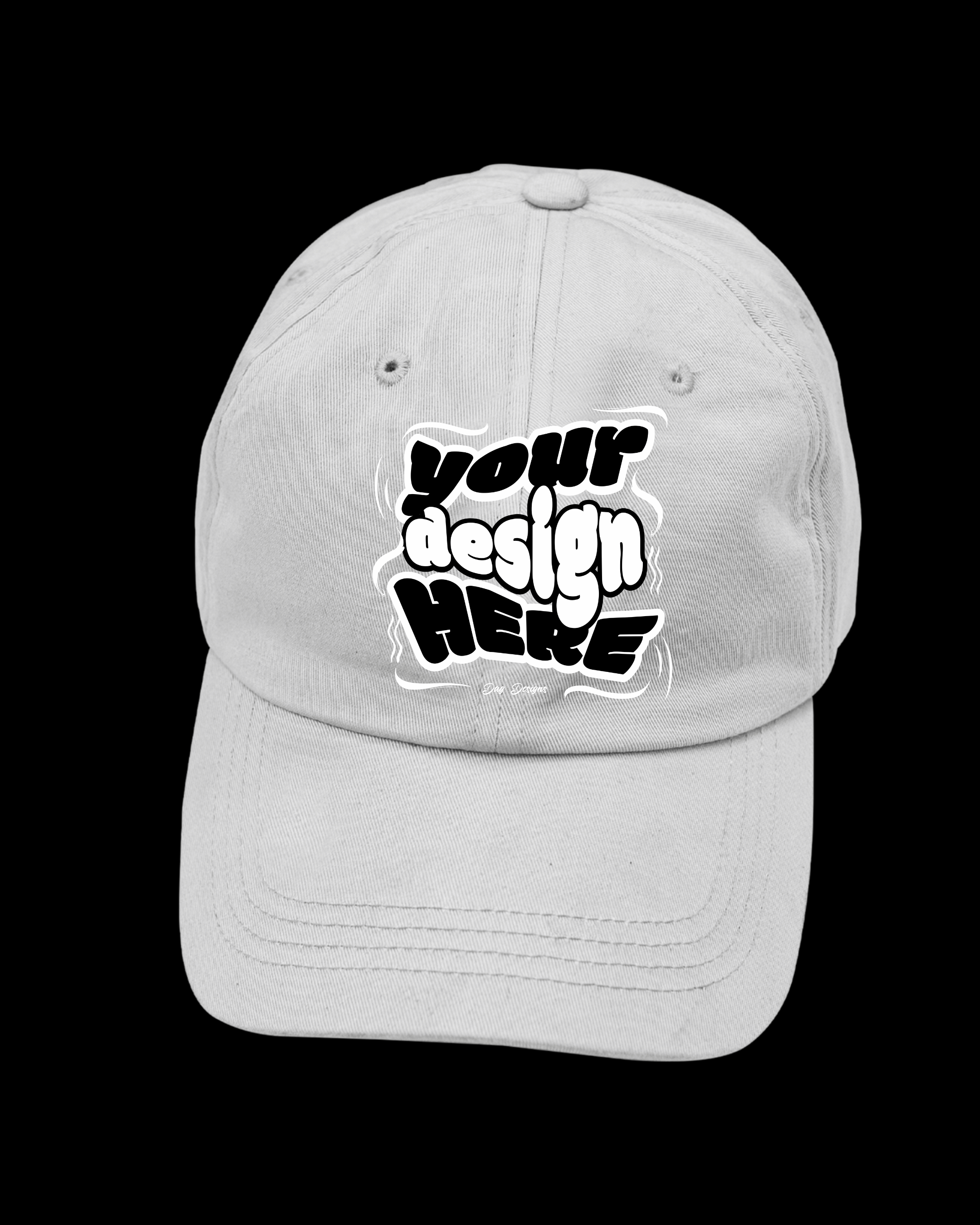 Customizable White Canvas Cap