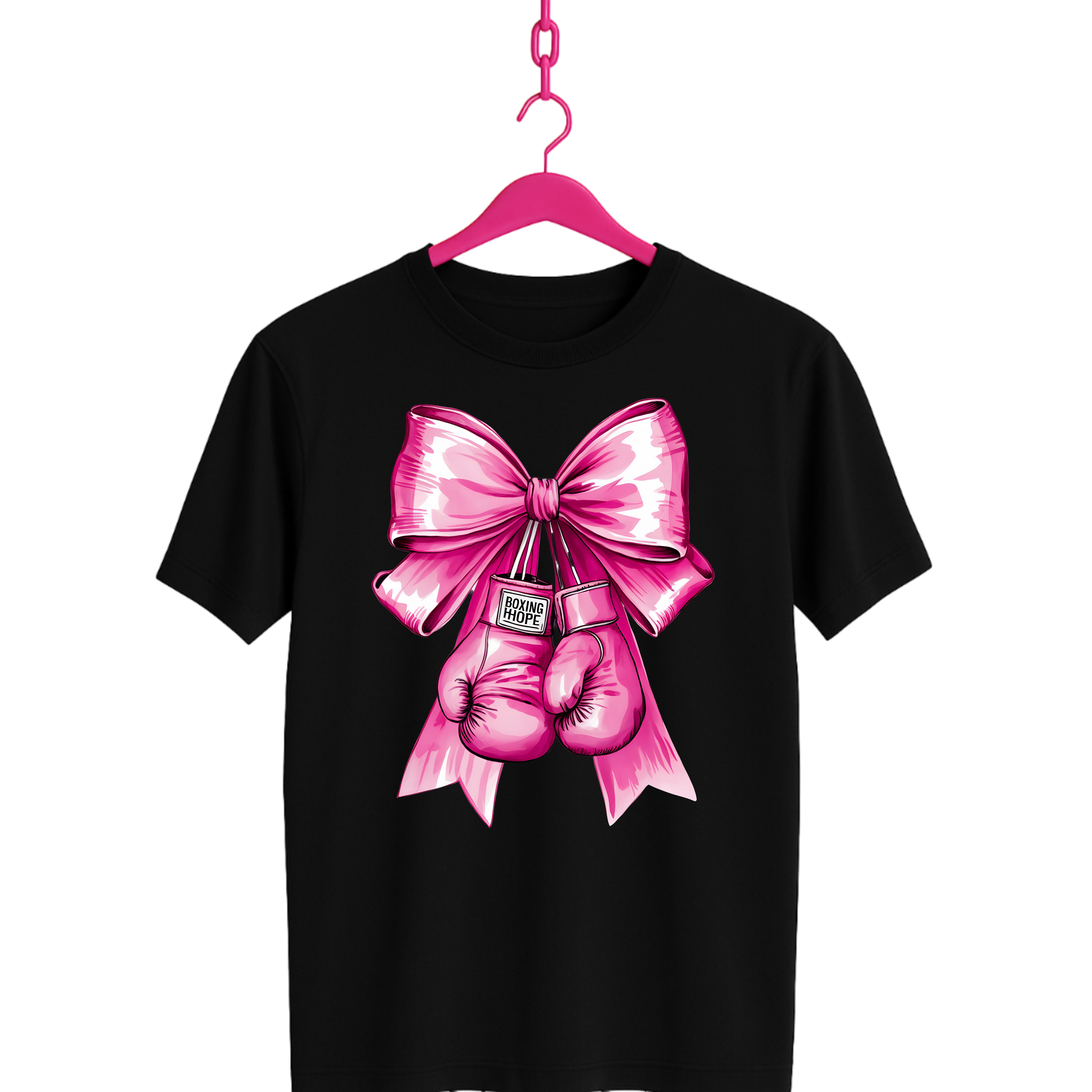 Pink Ribbon Boxing Gloves T-Shirt