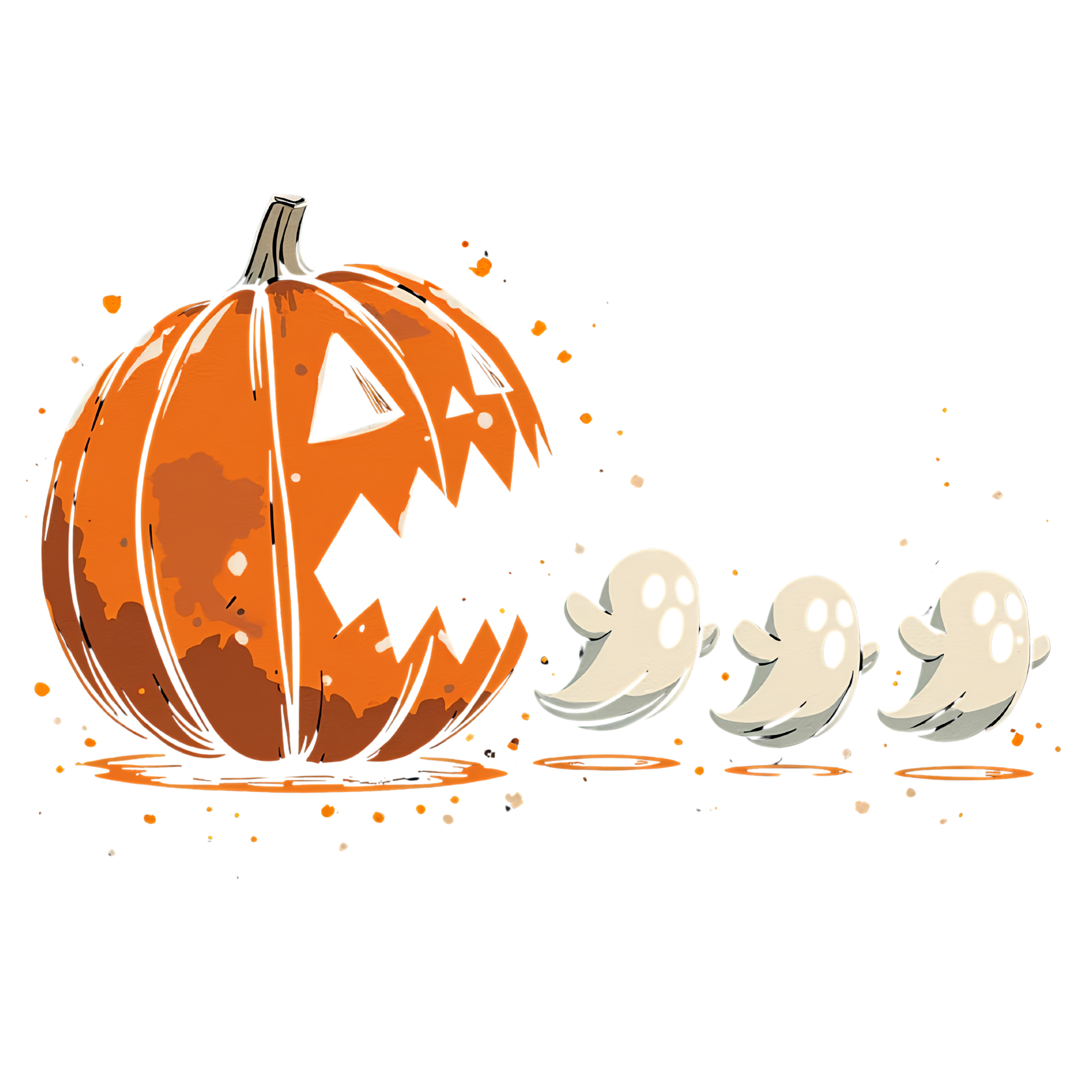Halloween Pumpkin Ghost T-Shirt