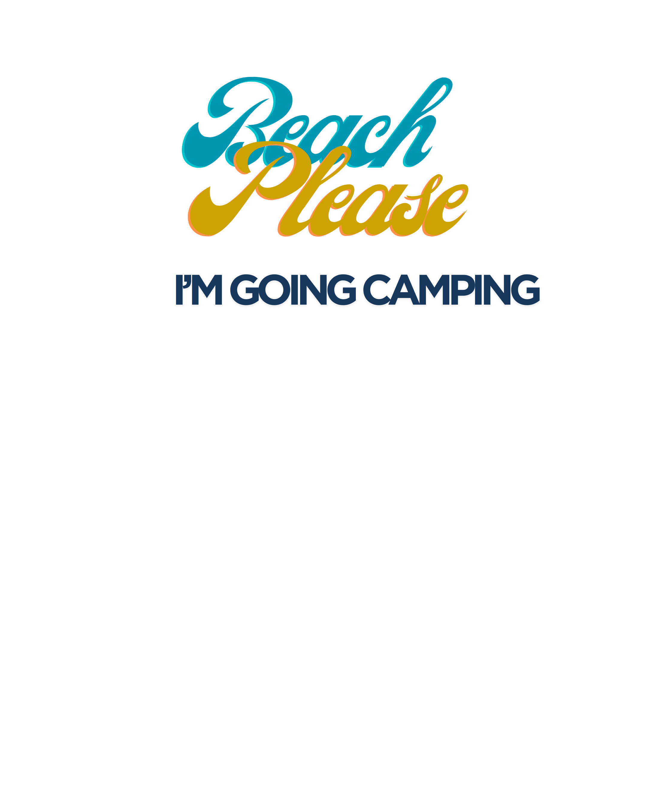 Beach Please Camping Cap