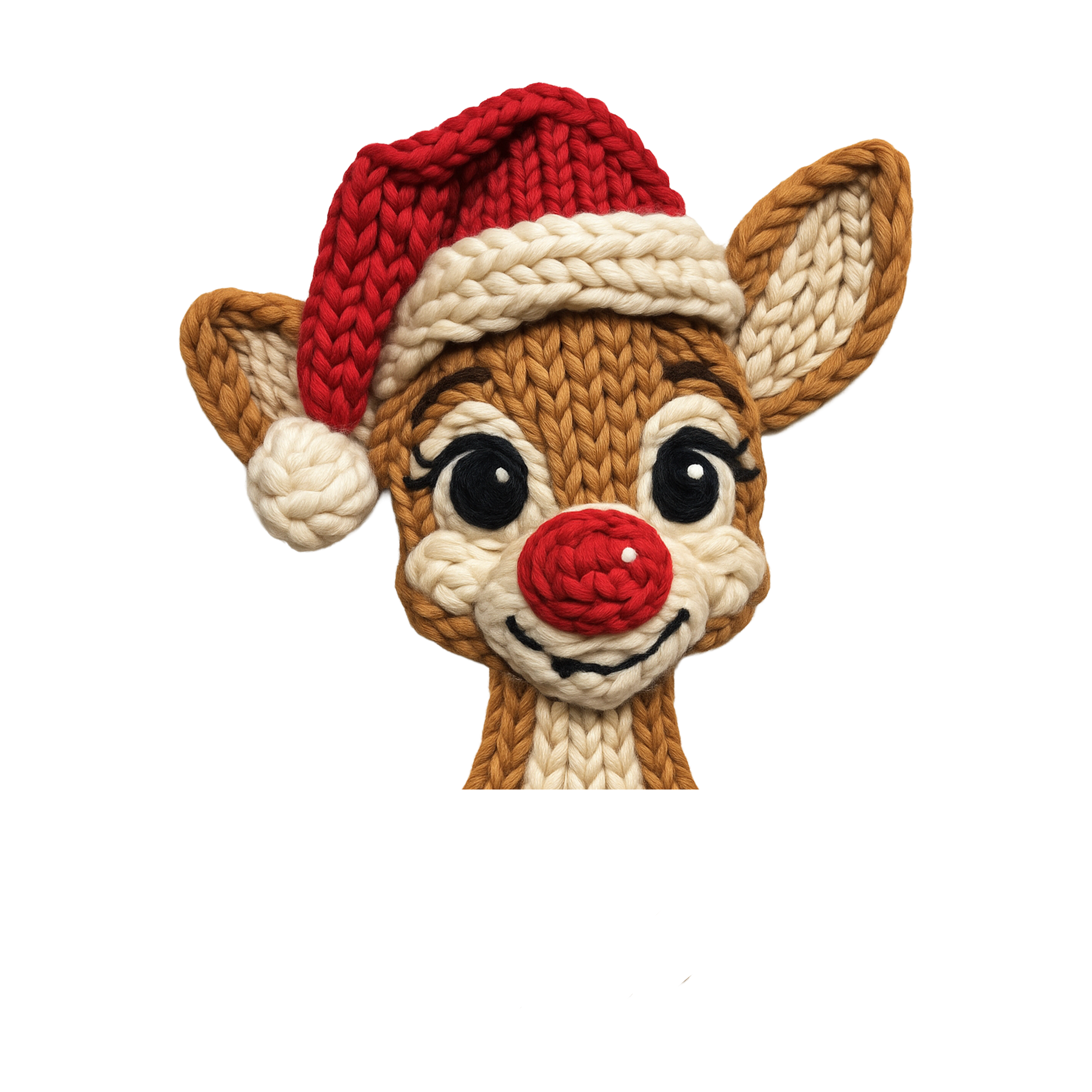 Christmas Reindeer Knit Graphic T-Shirt