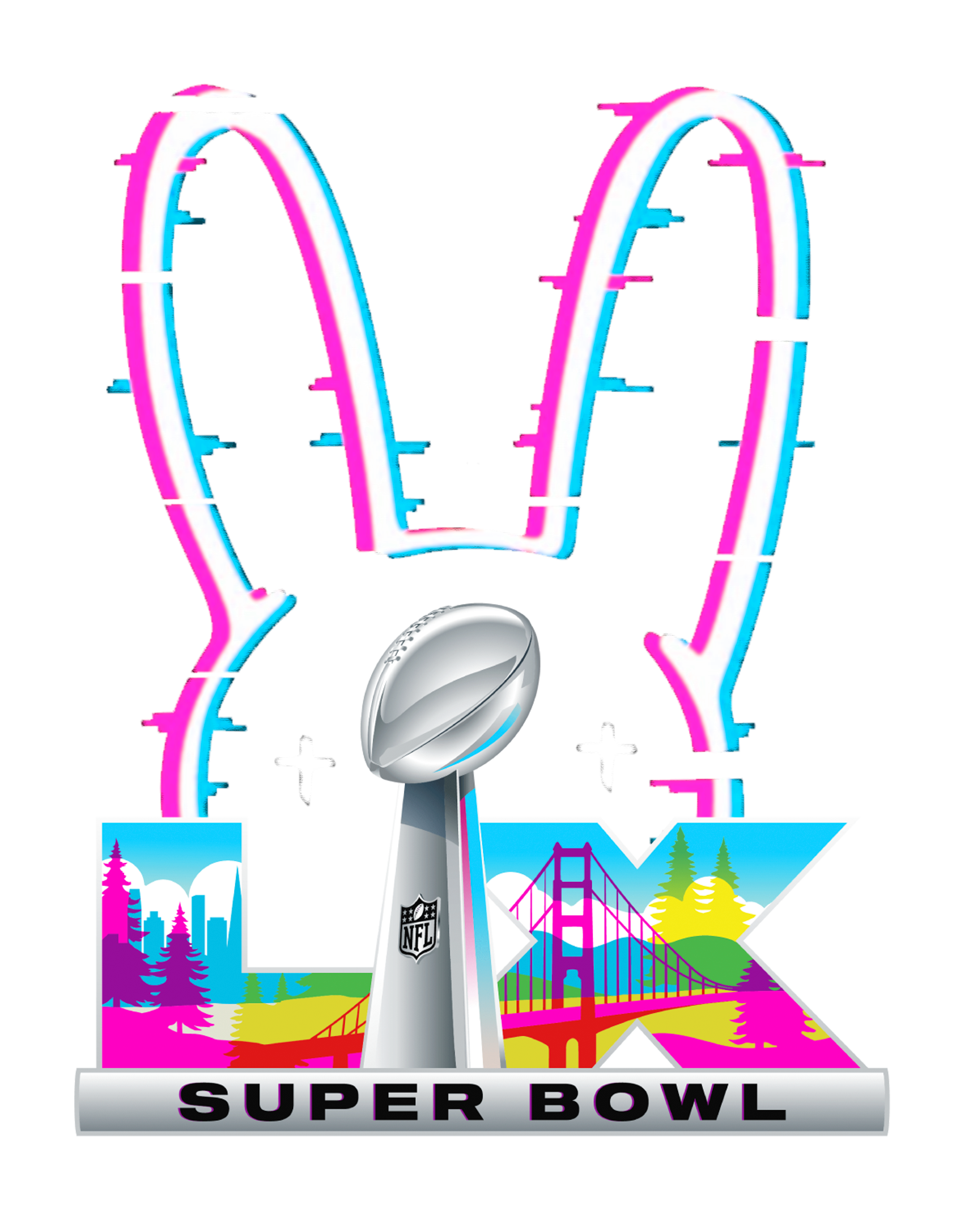 Super Bowl Bunny Graphic T-Shirt