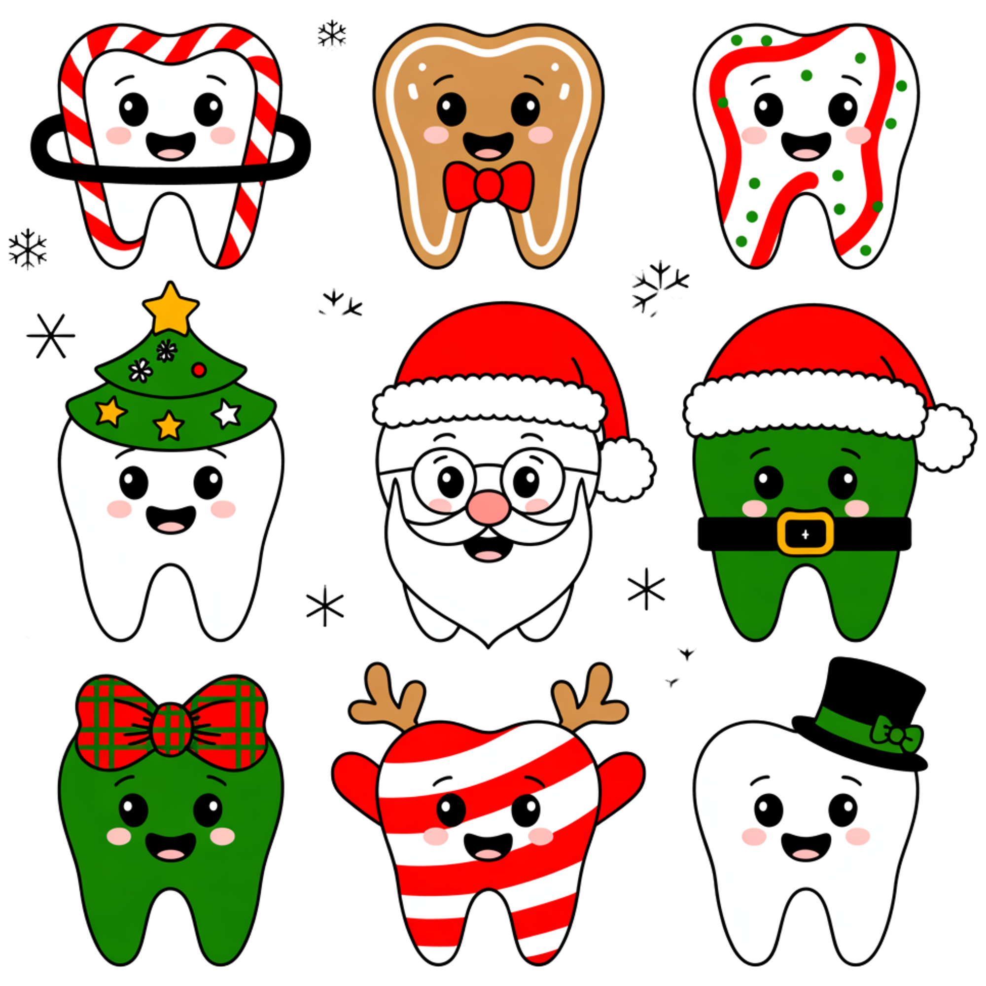 Christmas Tooth Characters T-Shirt