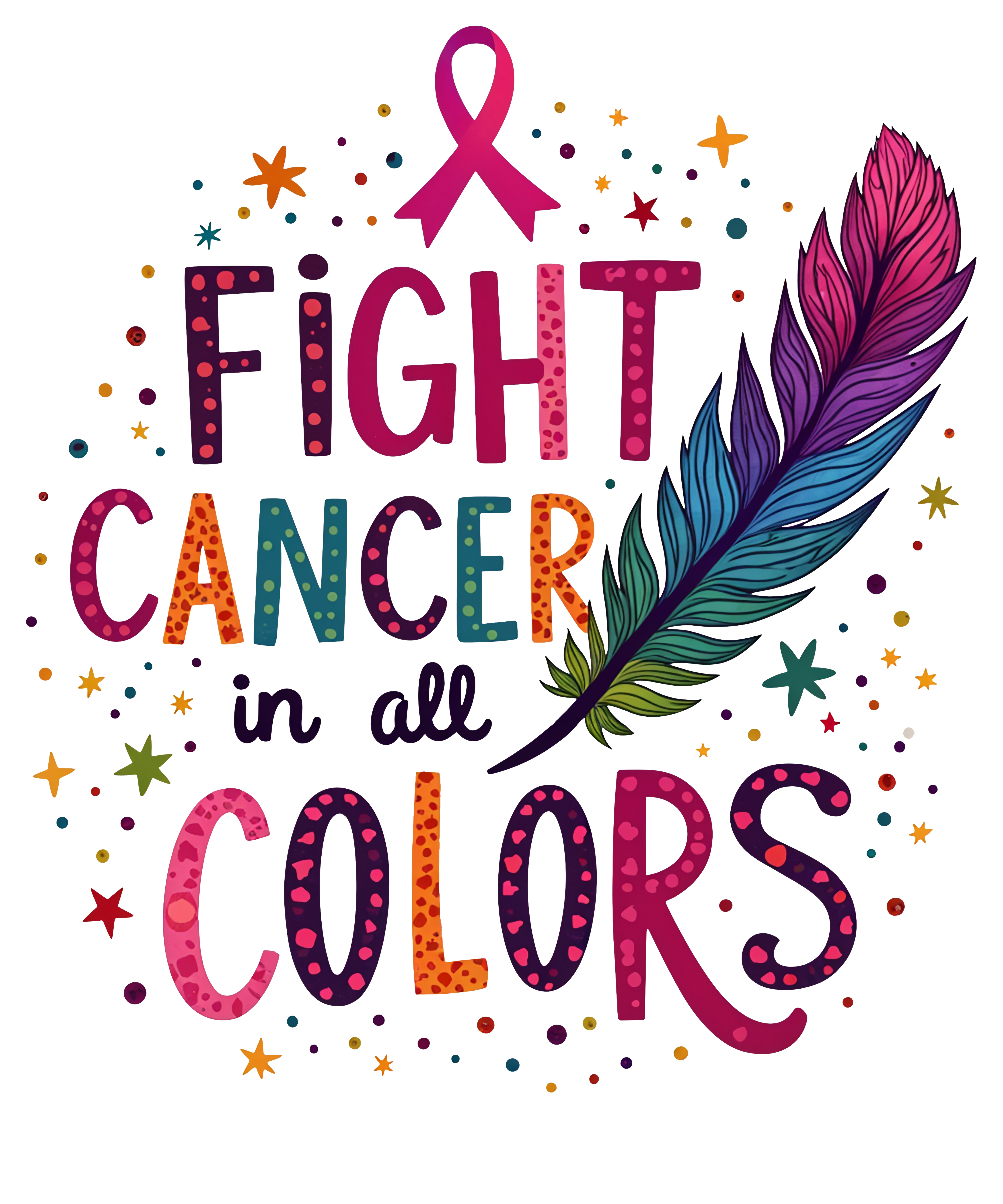 Fight Cancer In All Colors T-shirt