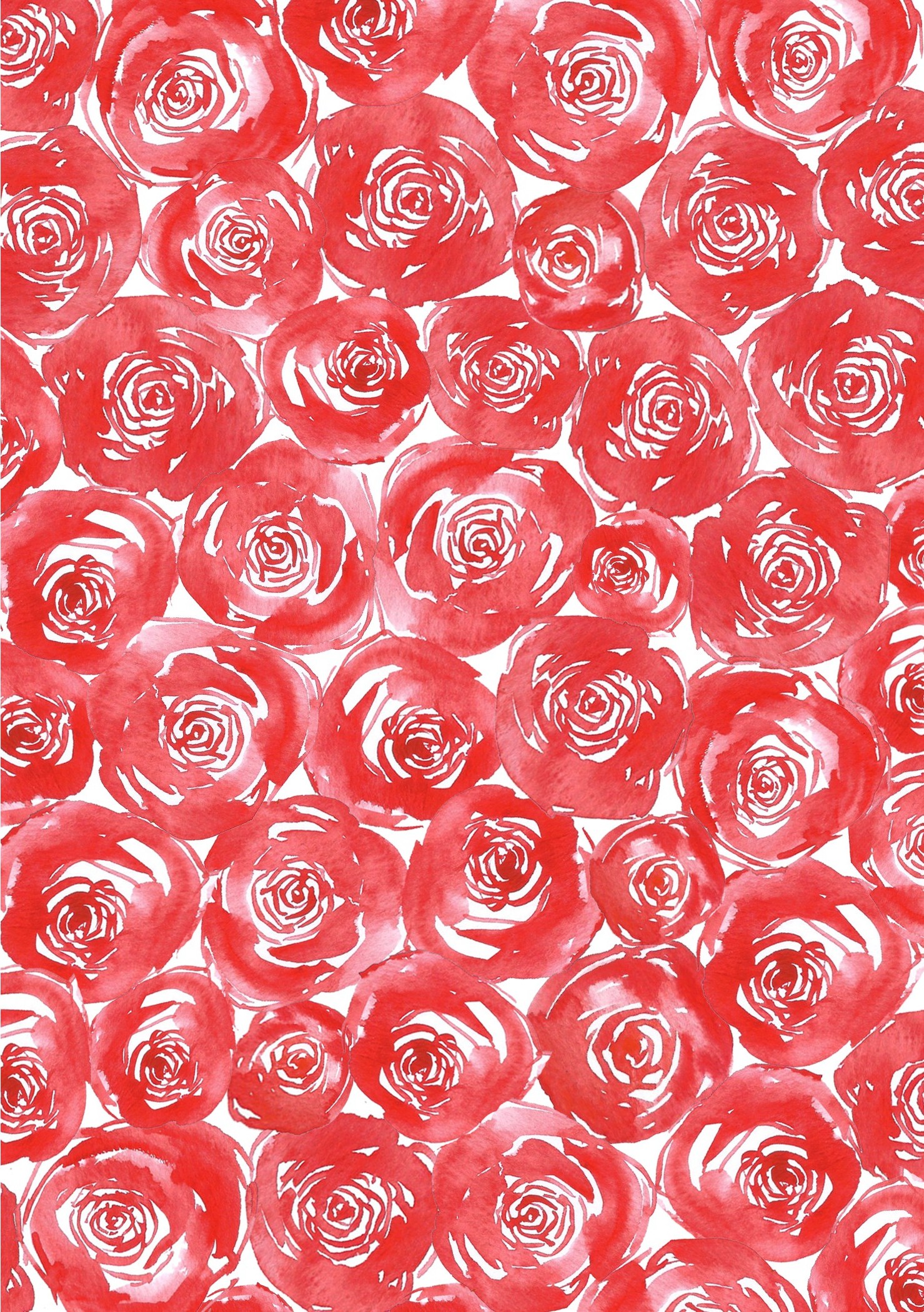 Red Rose Pattern Card
